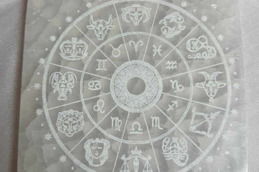 Selenite Zodiac Slab