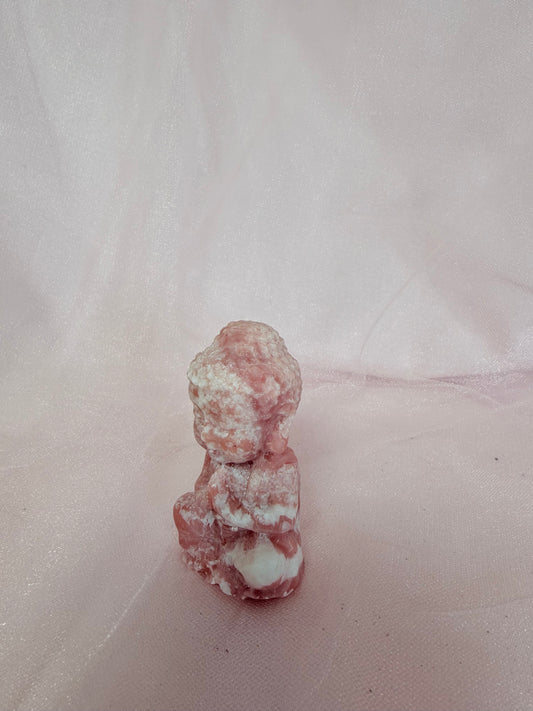 Carved Pink Opal Buddha