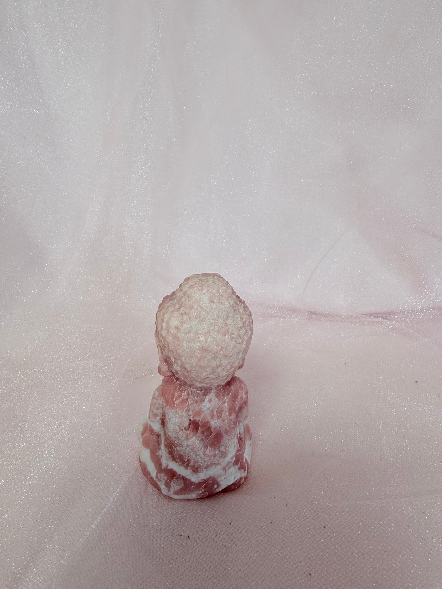 Carved Pink Opal Buddha