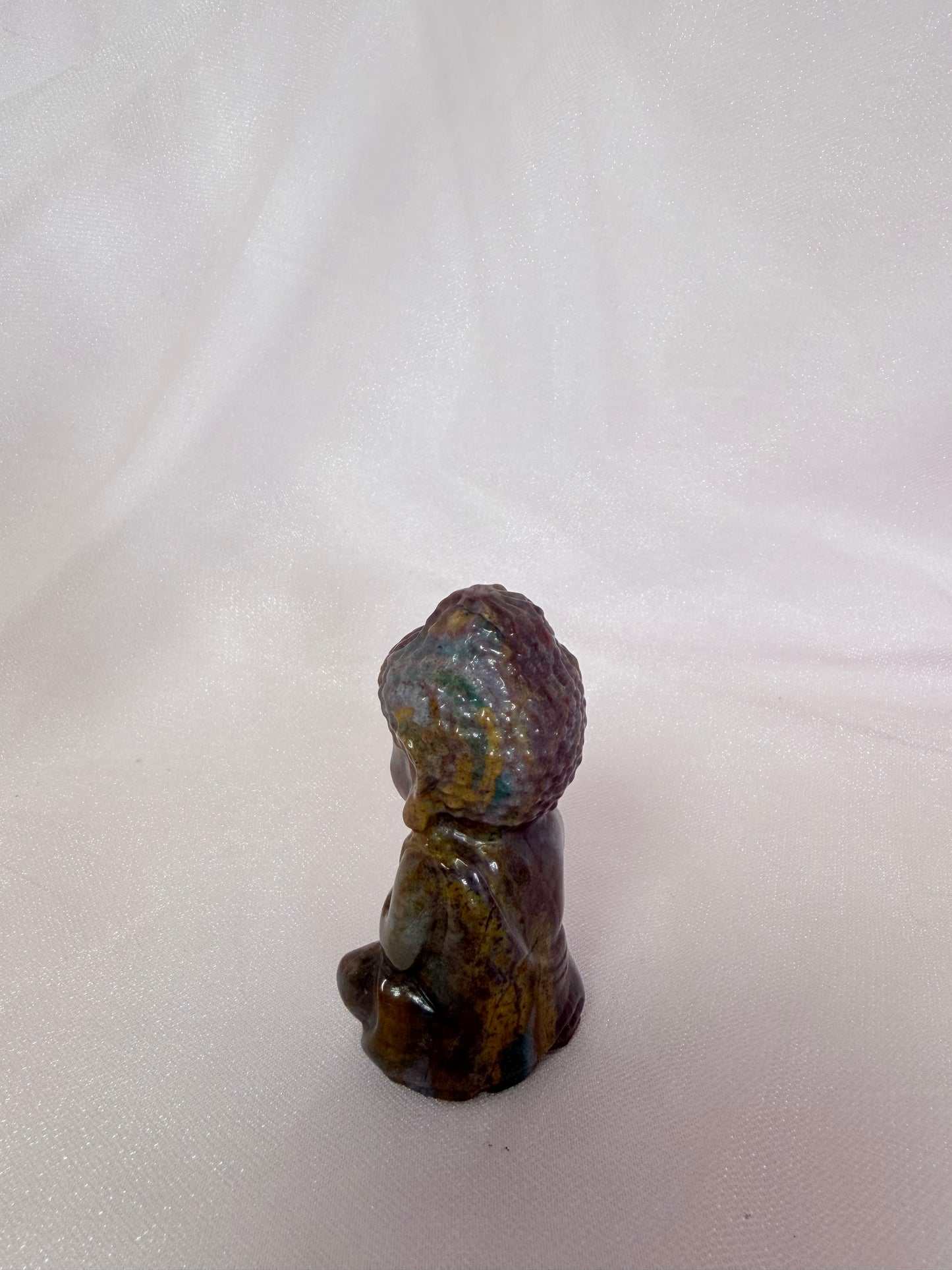 Carved Ocean Jasper Buddha