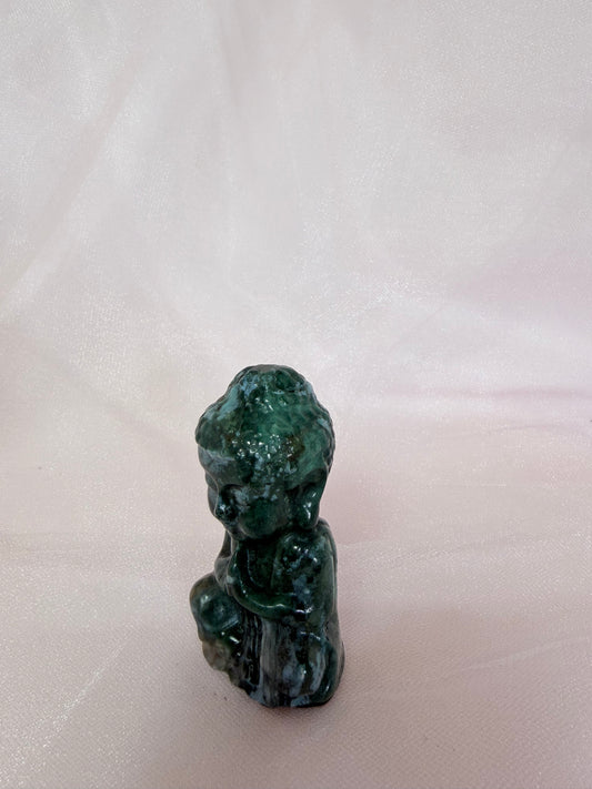 Carved Ocean Jasper Buddha