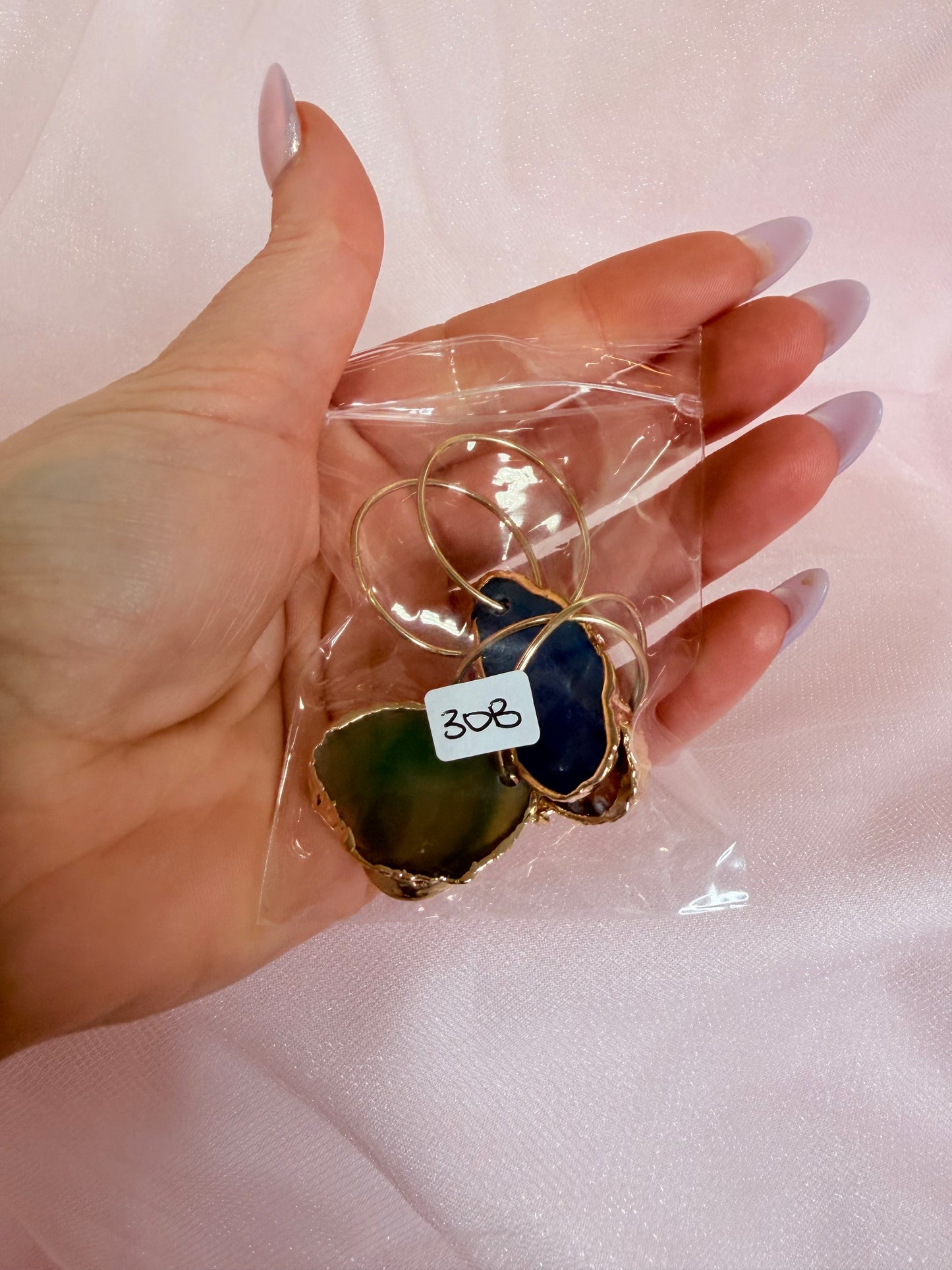 Agate Wine Glass Charms