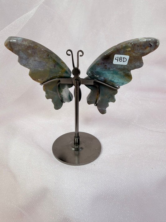 Ocean Jasper Butterfly on Stand