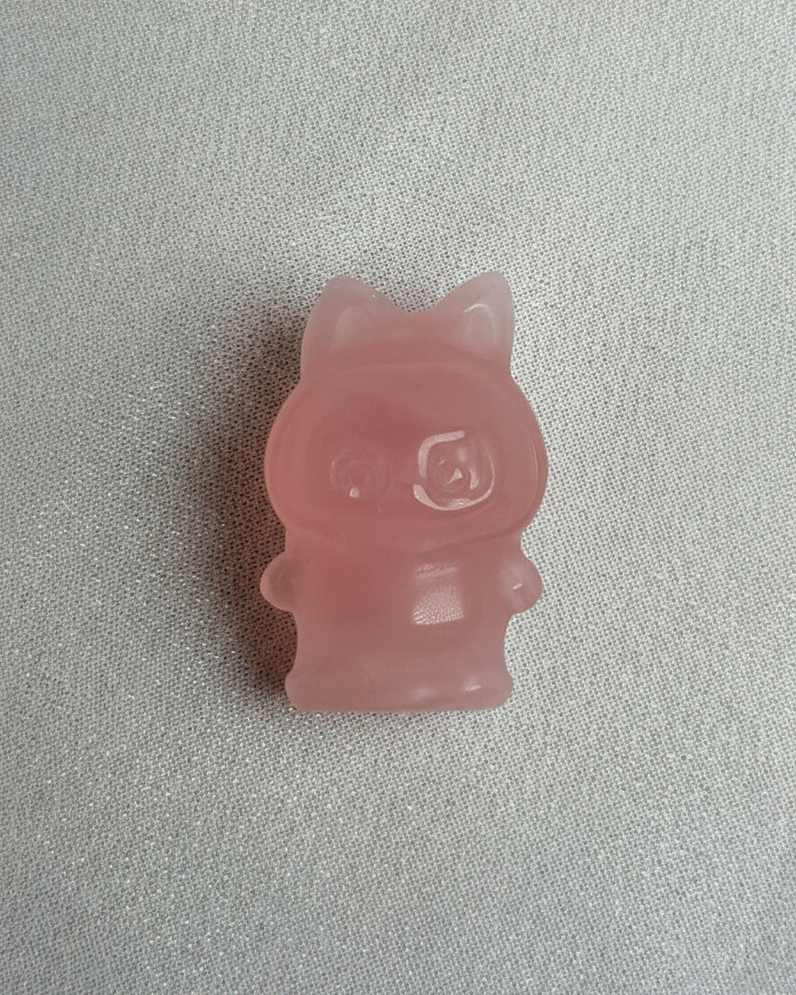 Rose Quartz Labubu Carving