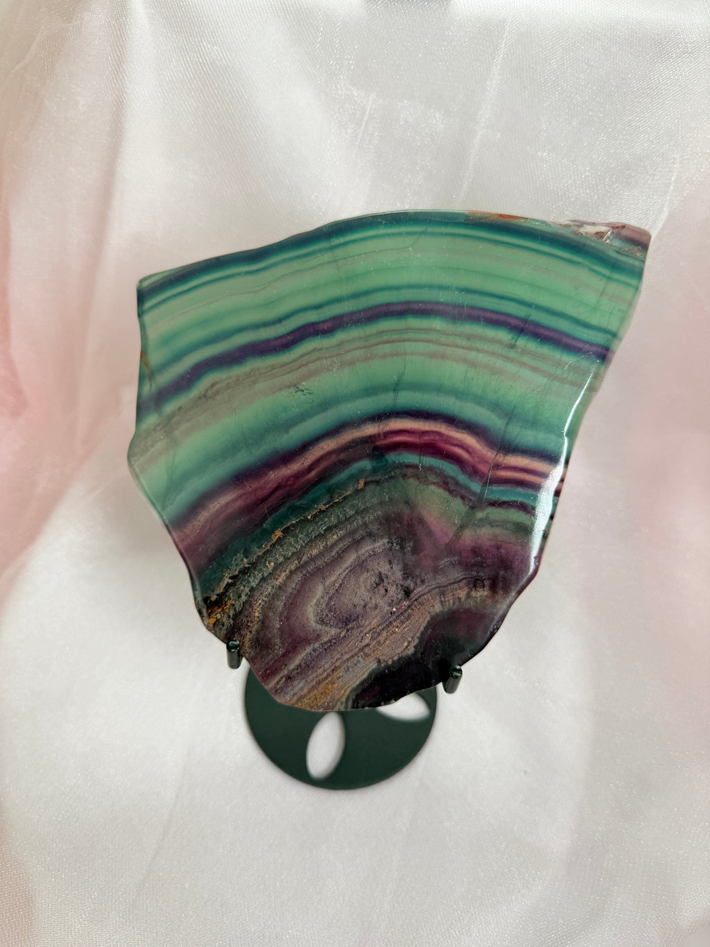 Rainbow Fluorite Slab with Stand