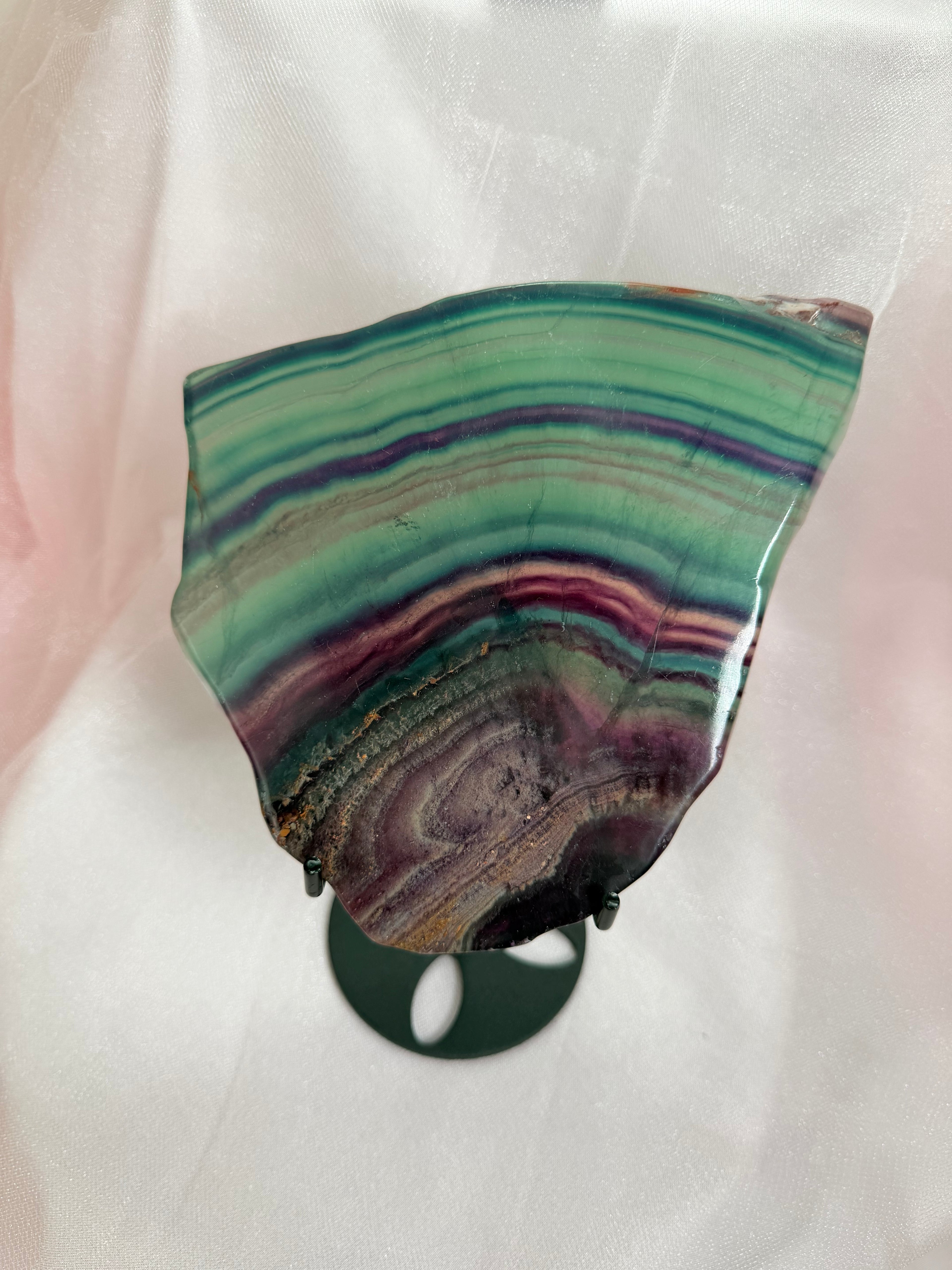 Rainbow Fluorite Slab with Stand