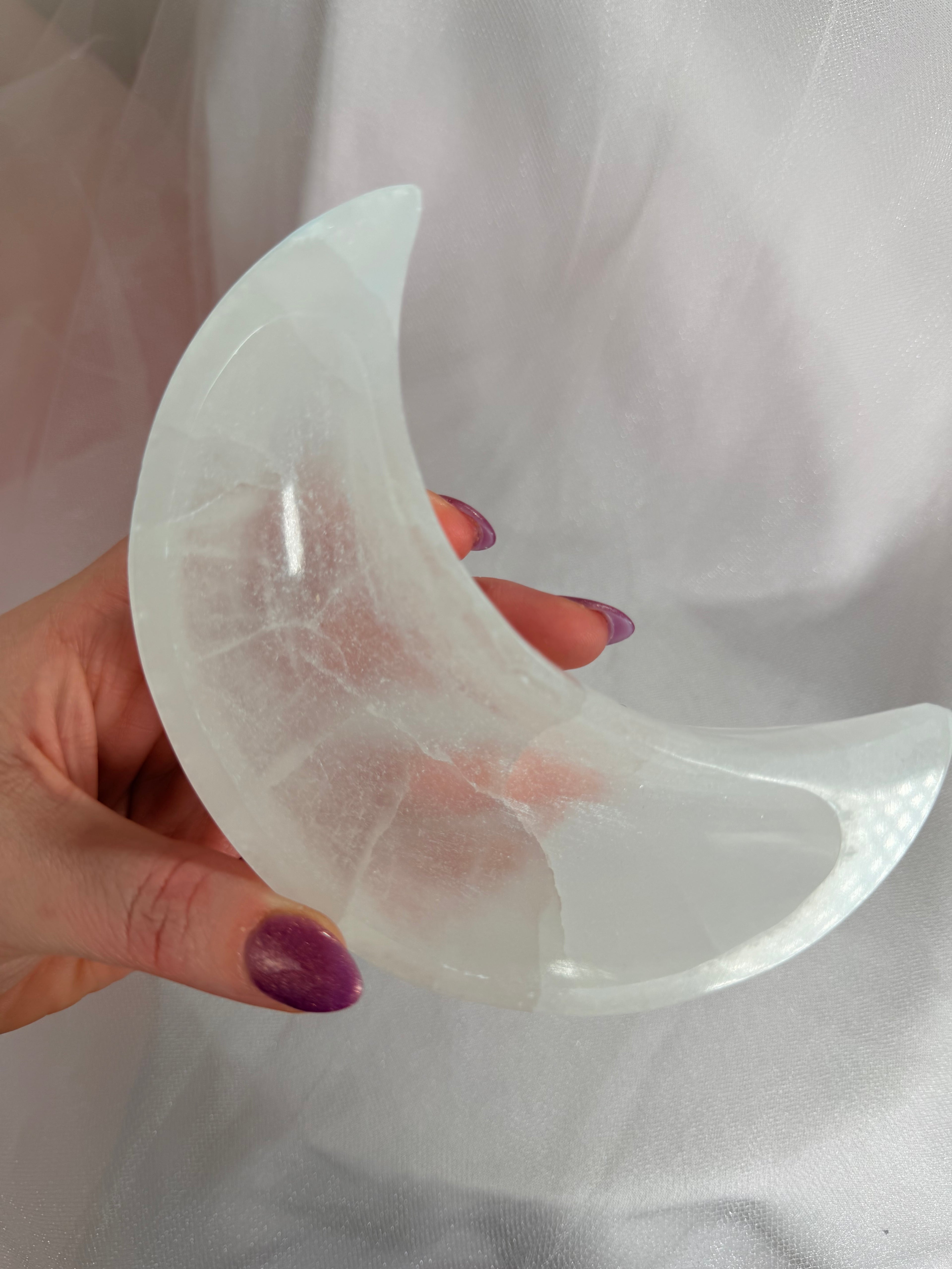 Selenite Moon Trinket Dish