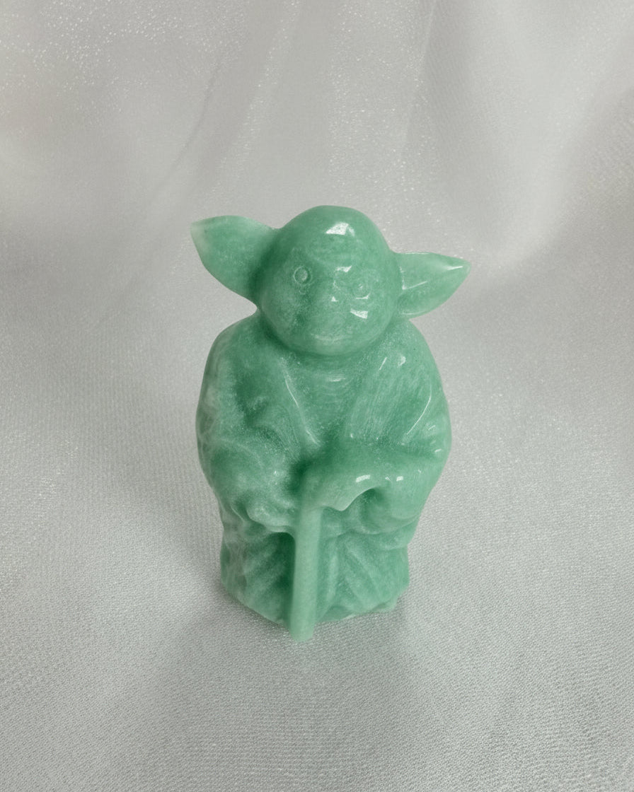 Green Aventurine Yoda Carving 38Y