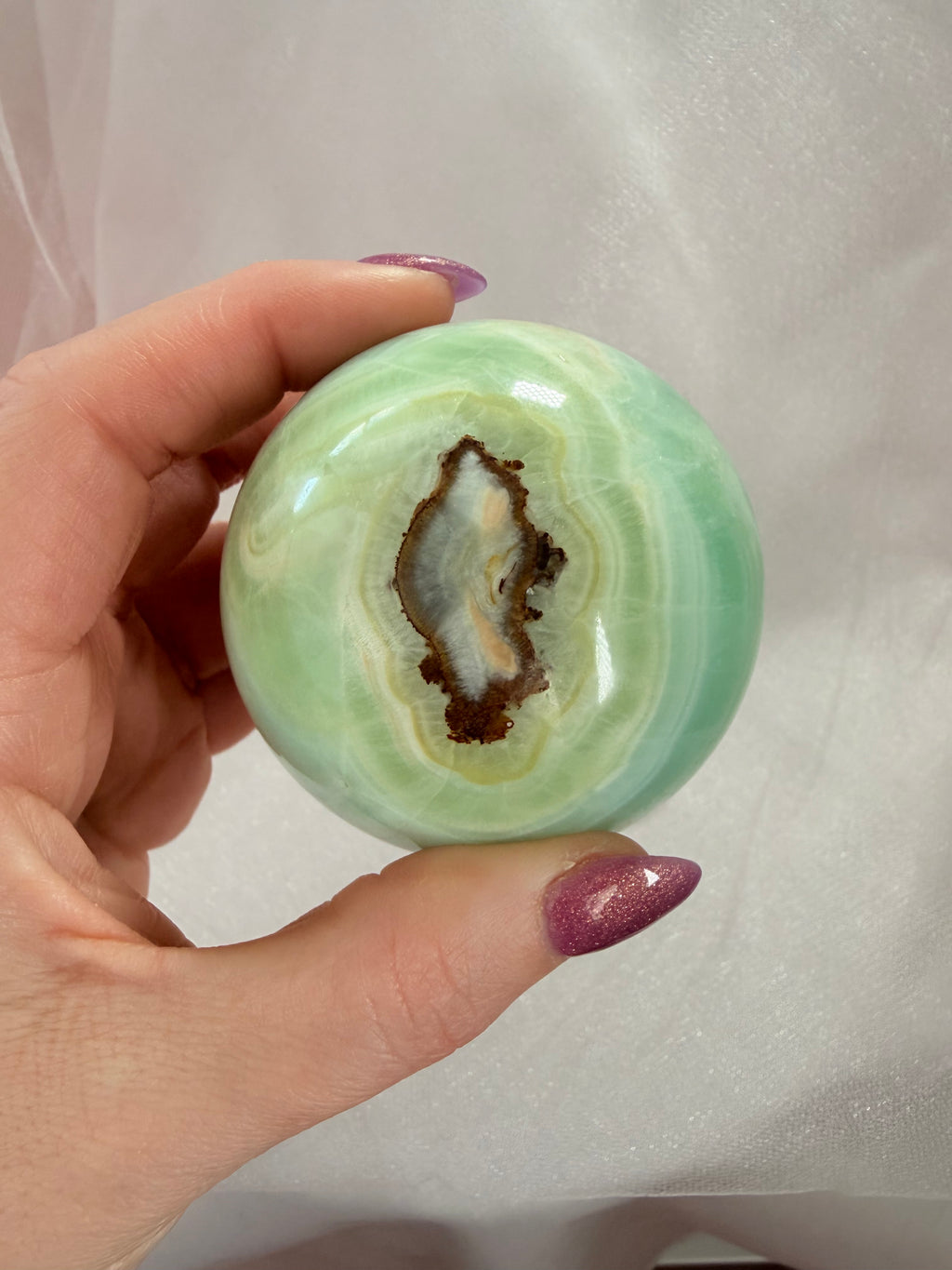 Pistachio Calcite Sphere