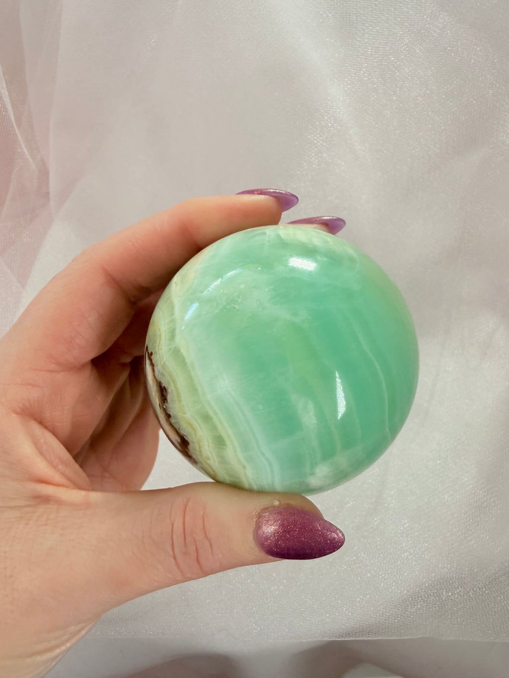 Pistachio Calcite Sphere