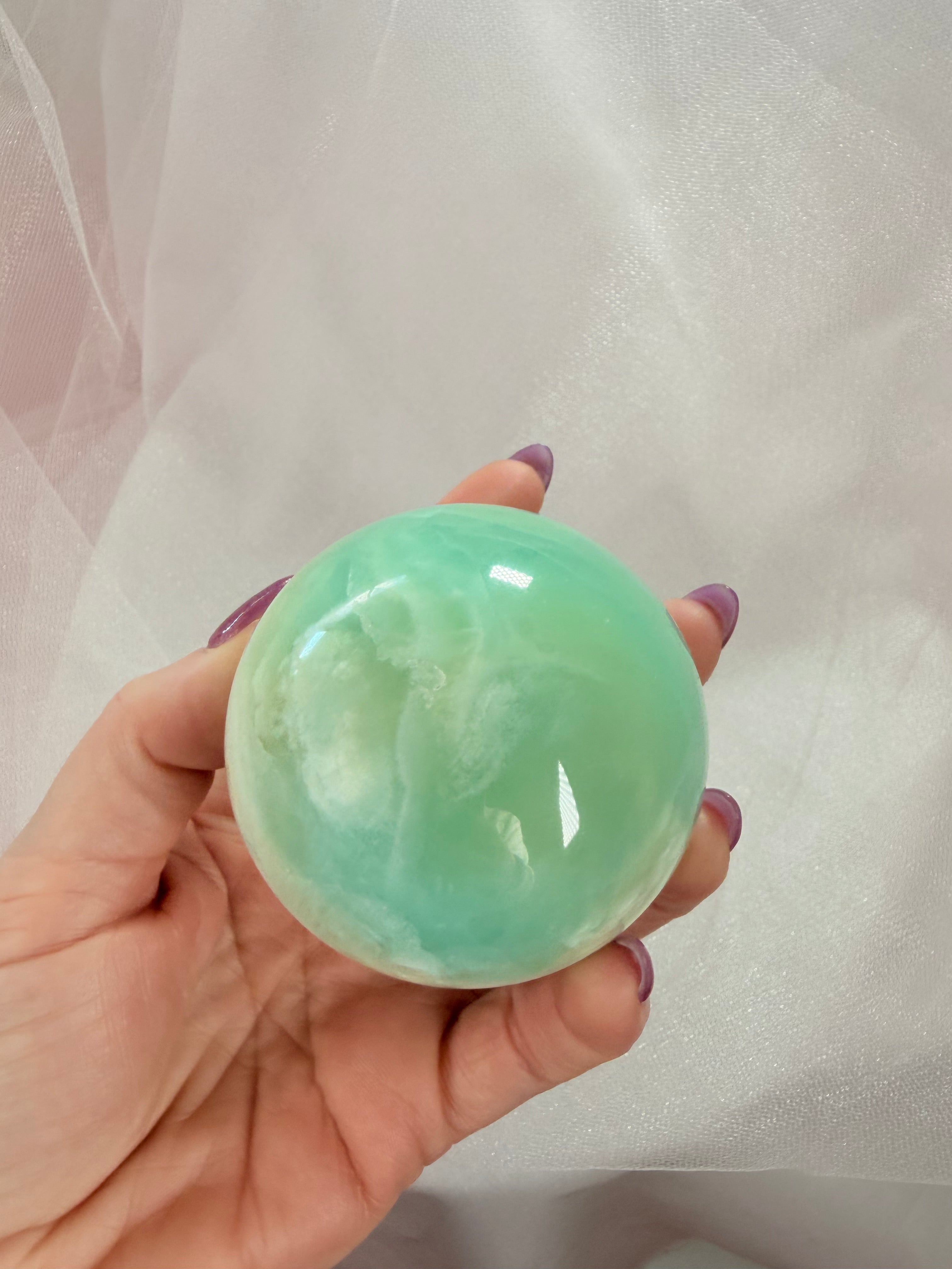 Pistachio Calcite Sphere