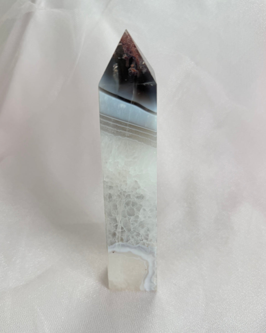 Blue and White Agate Tower