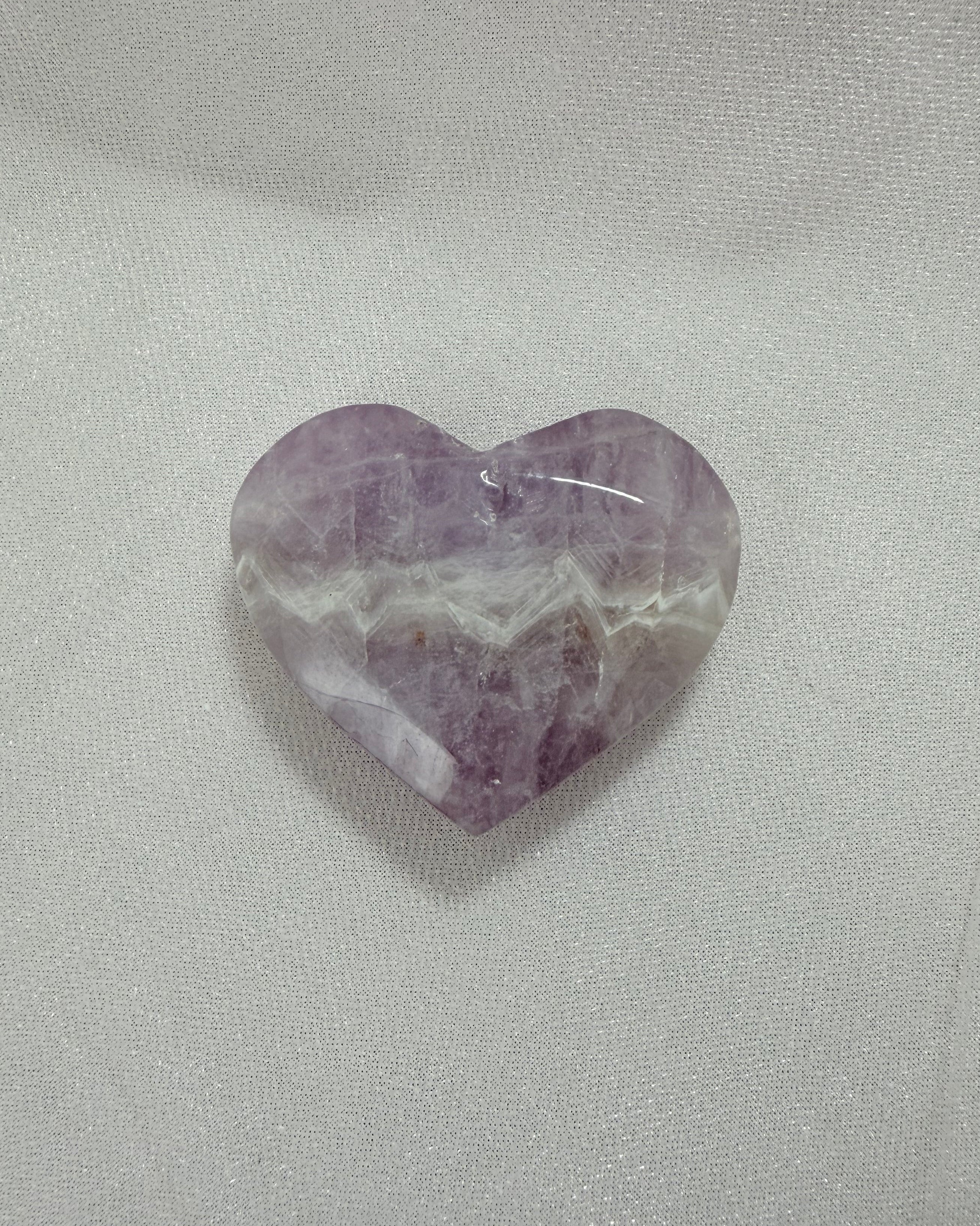 Pink Amethyst Heart Palm 15B