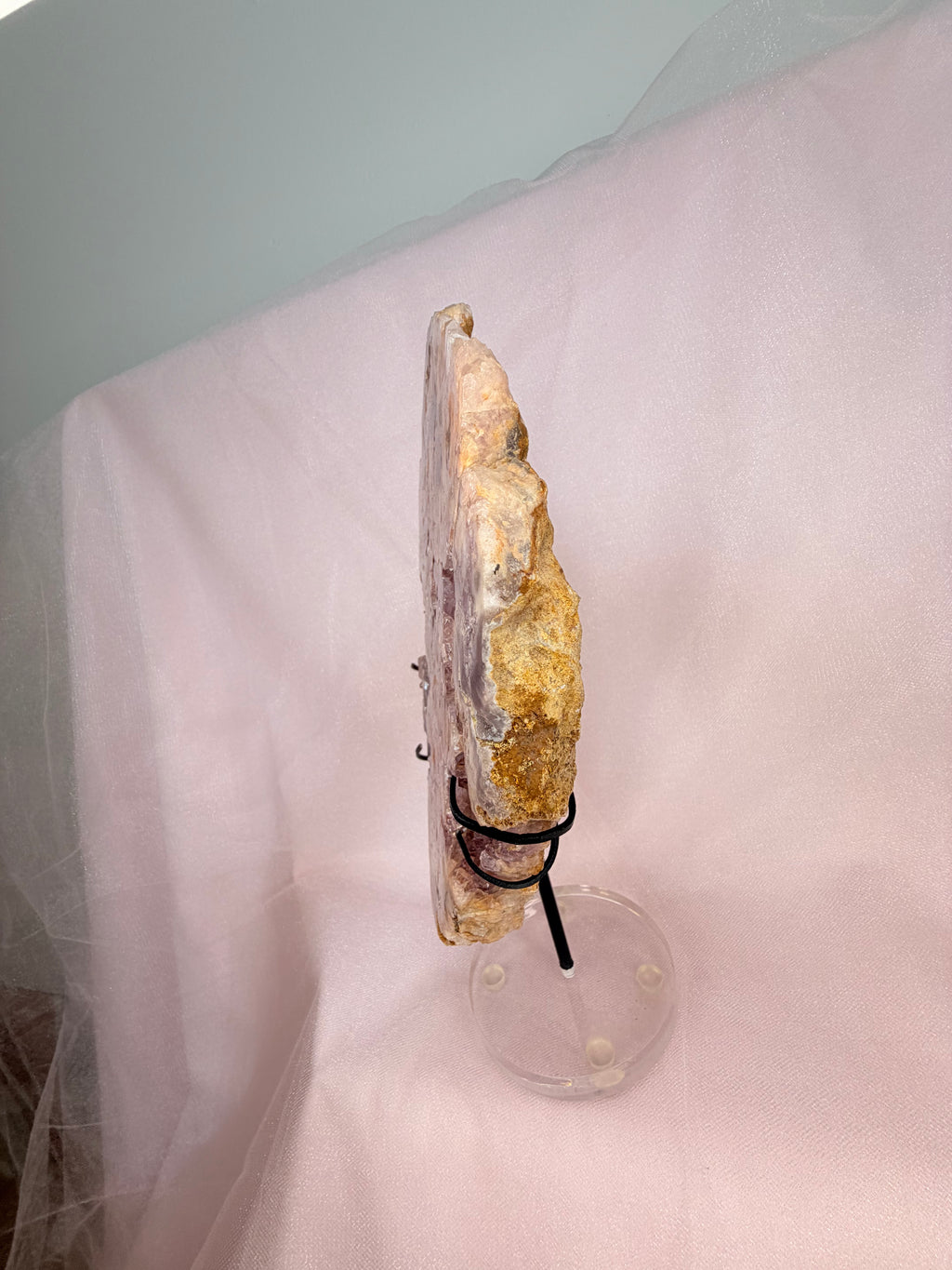 Pink Flower Amethyst Slab