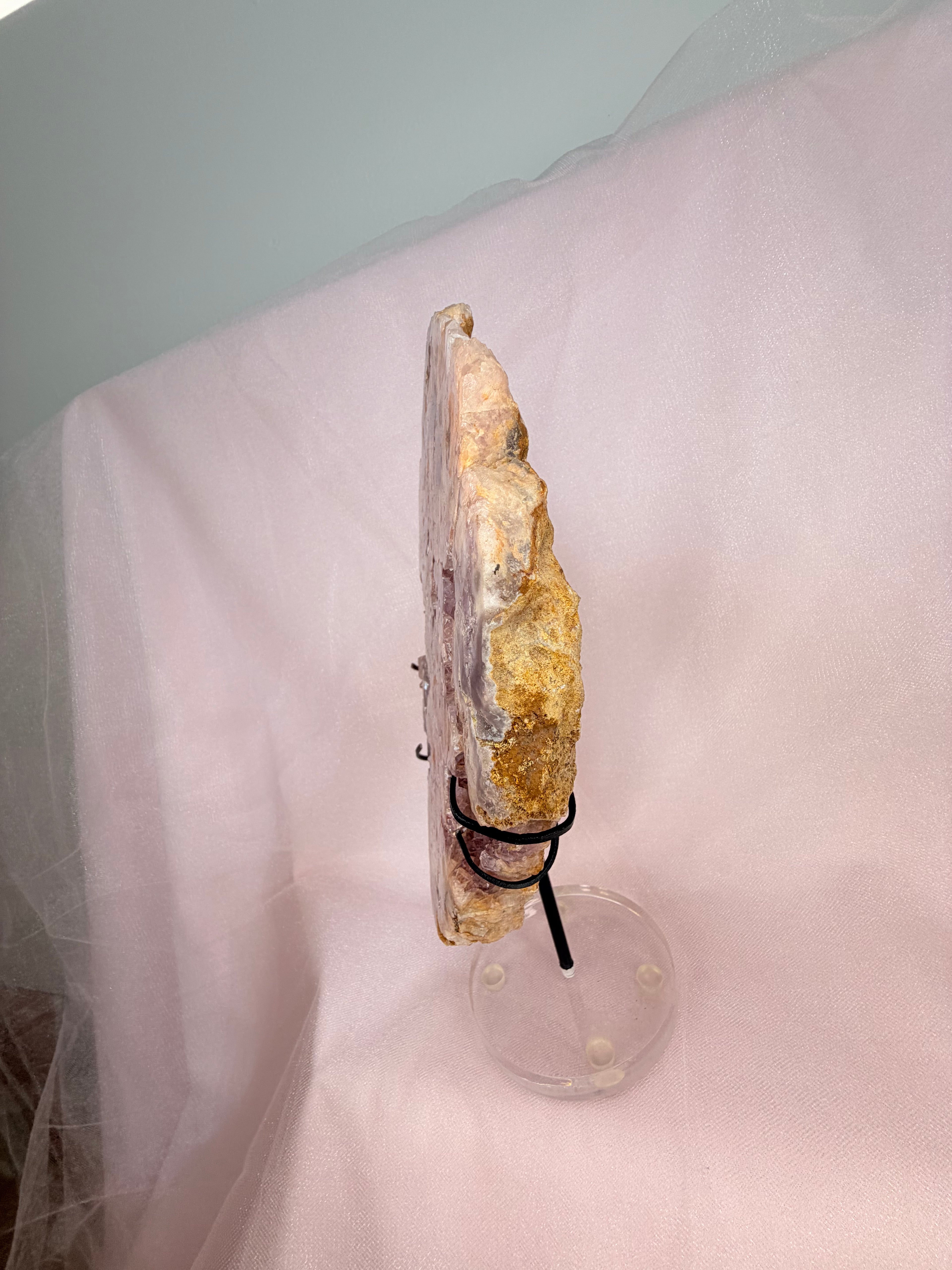 Pink Flower Amethyst Slab