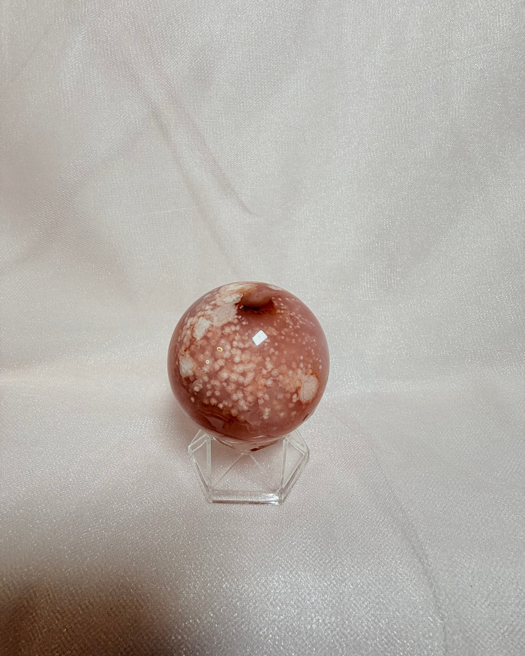 Carnelian Flower Agate Sphere