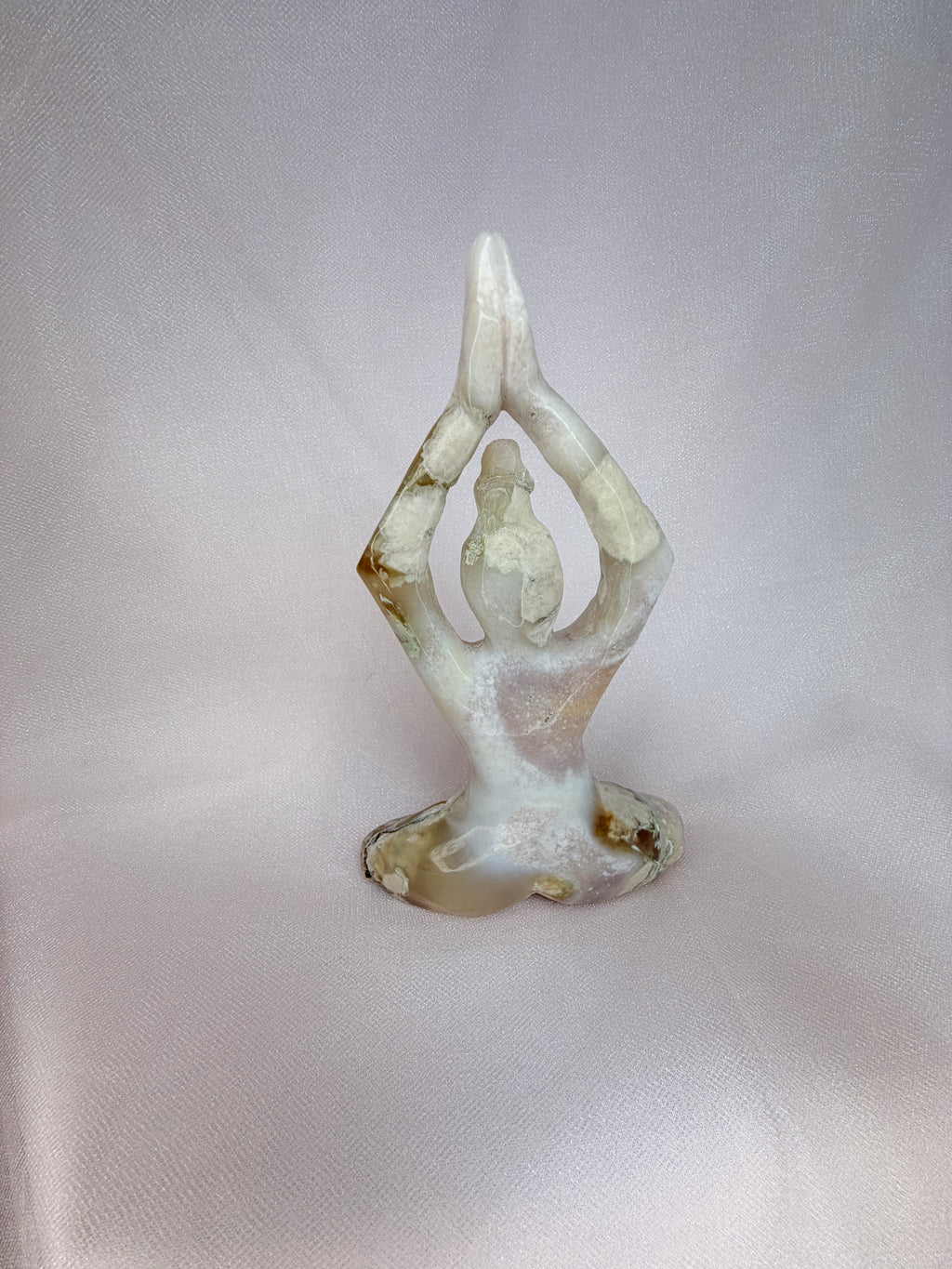 Flower Agate Yoga Goddess Statue