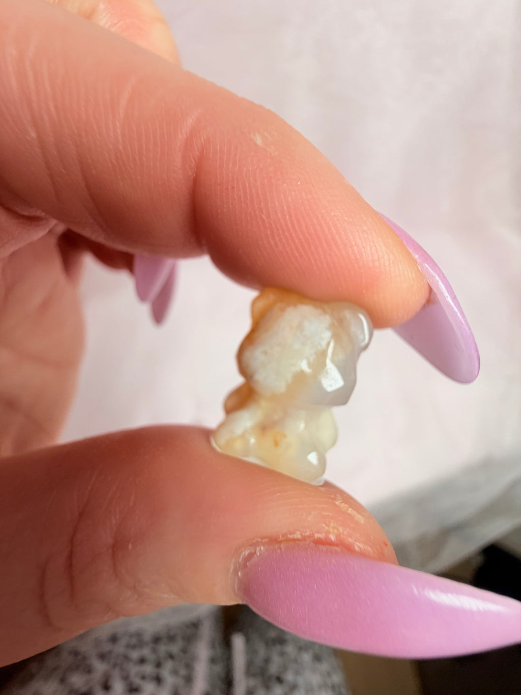 Flower Agate Bear Mini