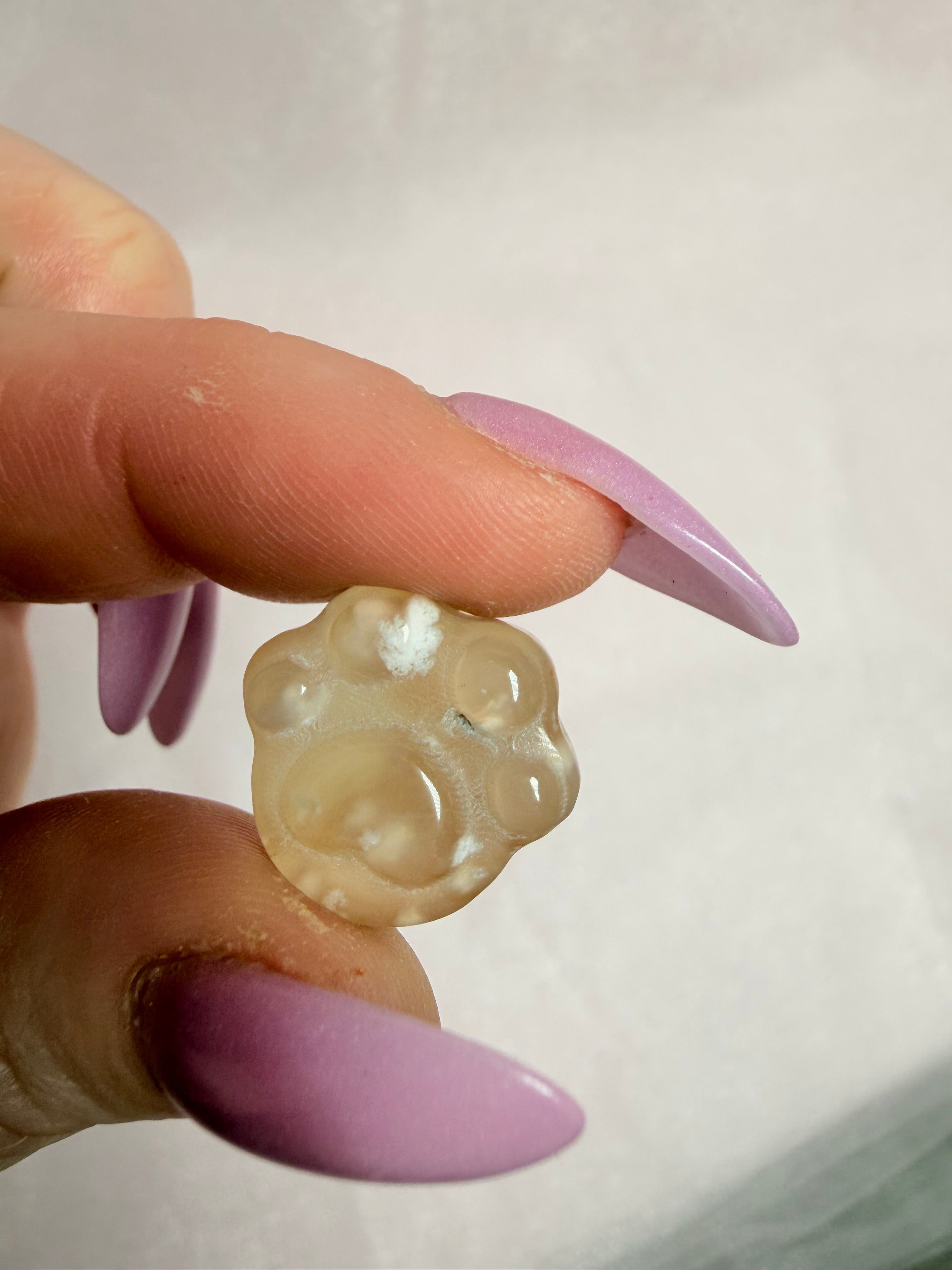 Flower Agate Paw Print Mini