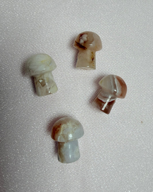 Flower Agate Mushroom Mini
