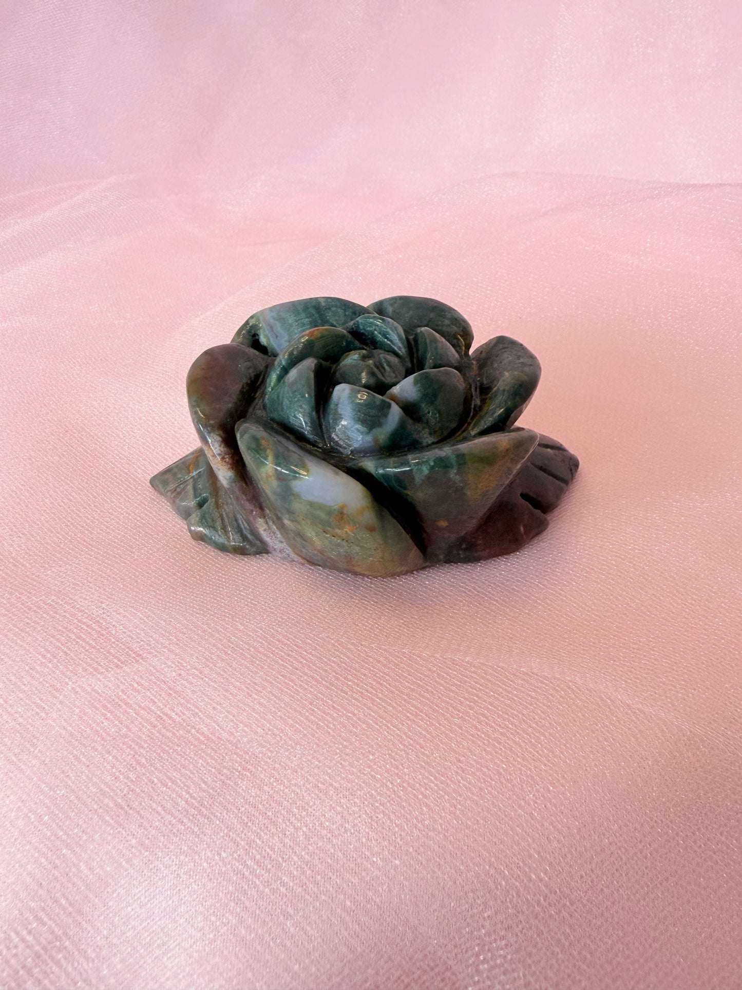 Ocean Jasper 3D flower on Stand