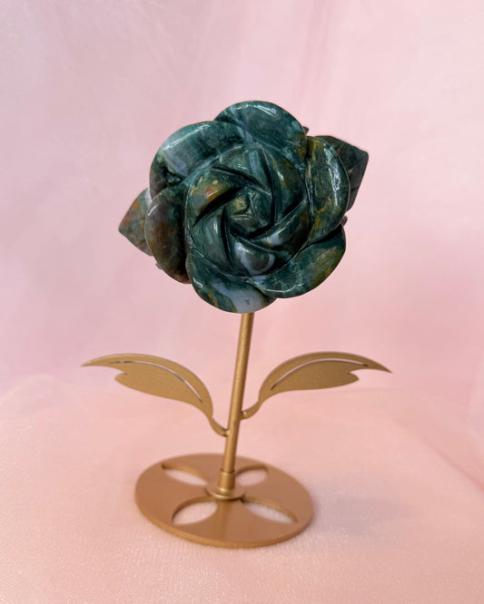 Ocean Jasper 3D flower on Stand