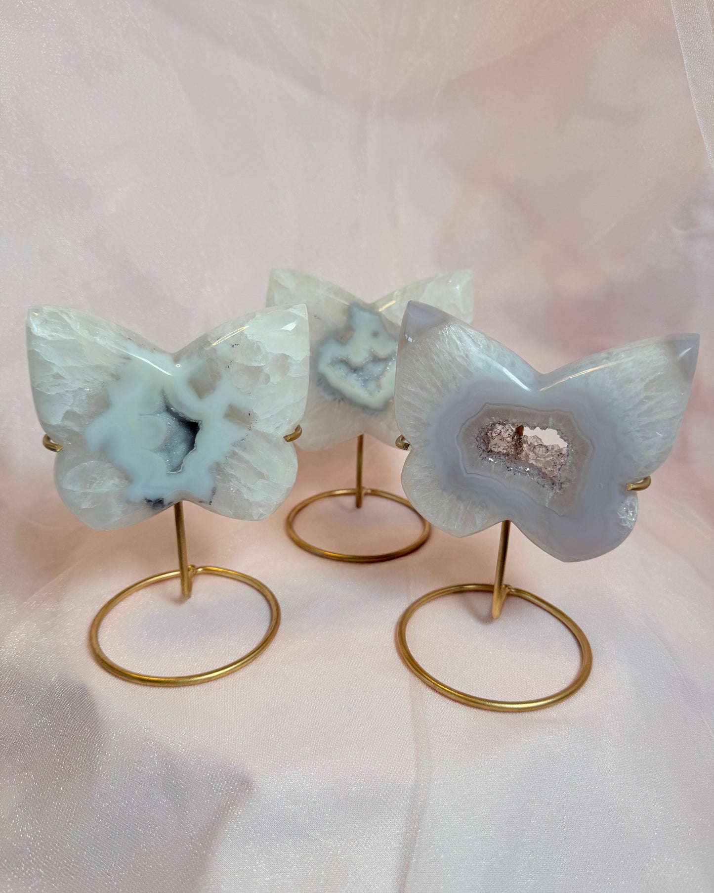 Agate Druzy Butterfly on Stand