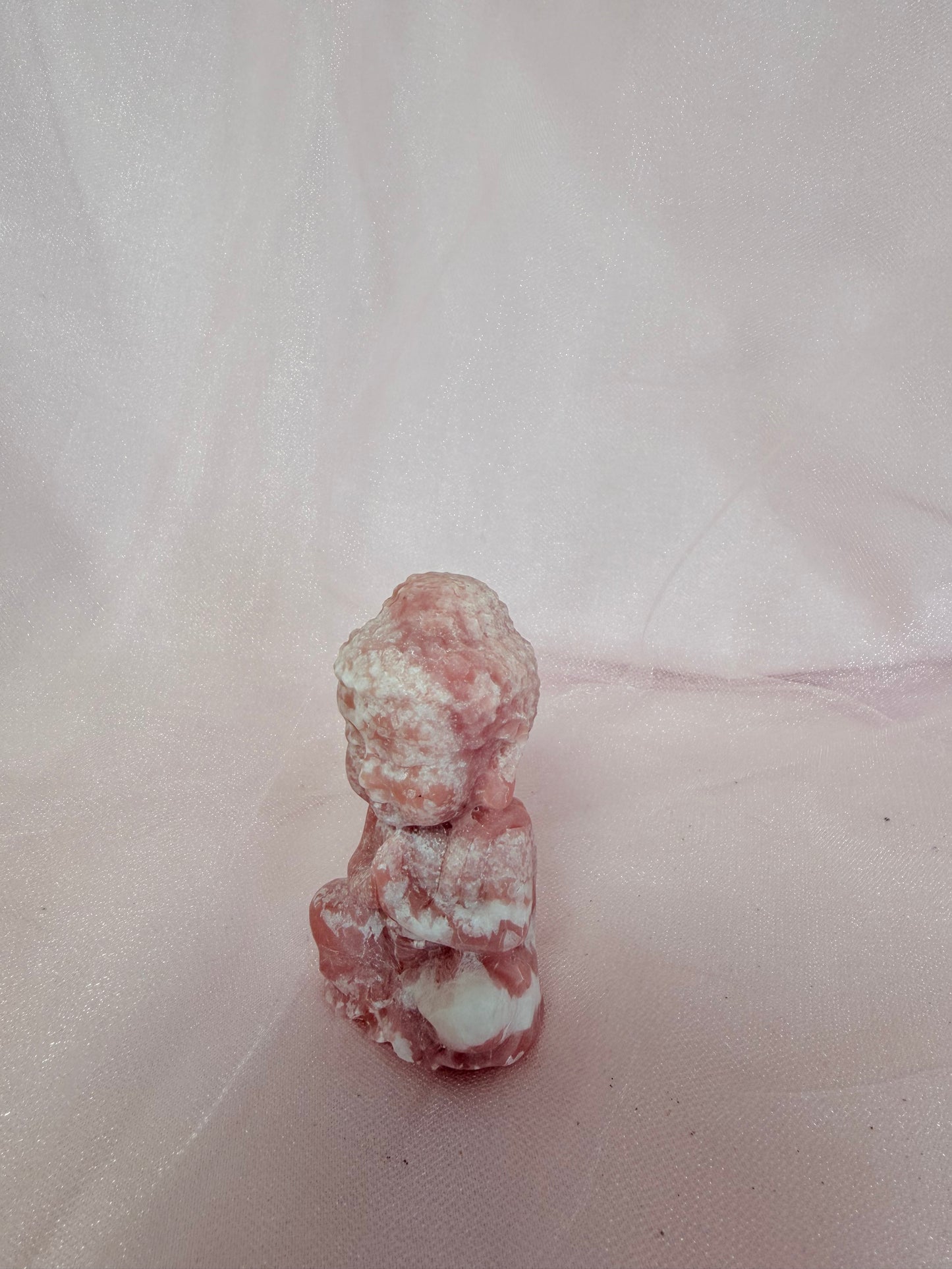 Carved Pink Opal Buddha