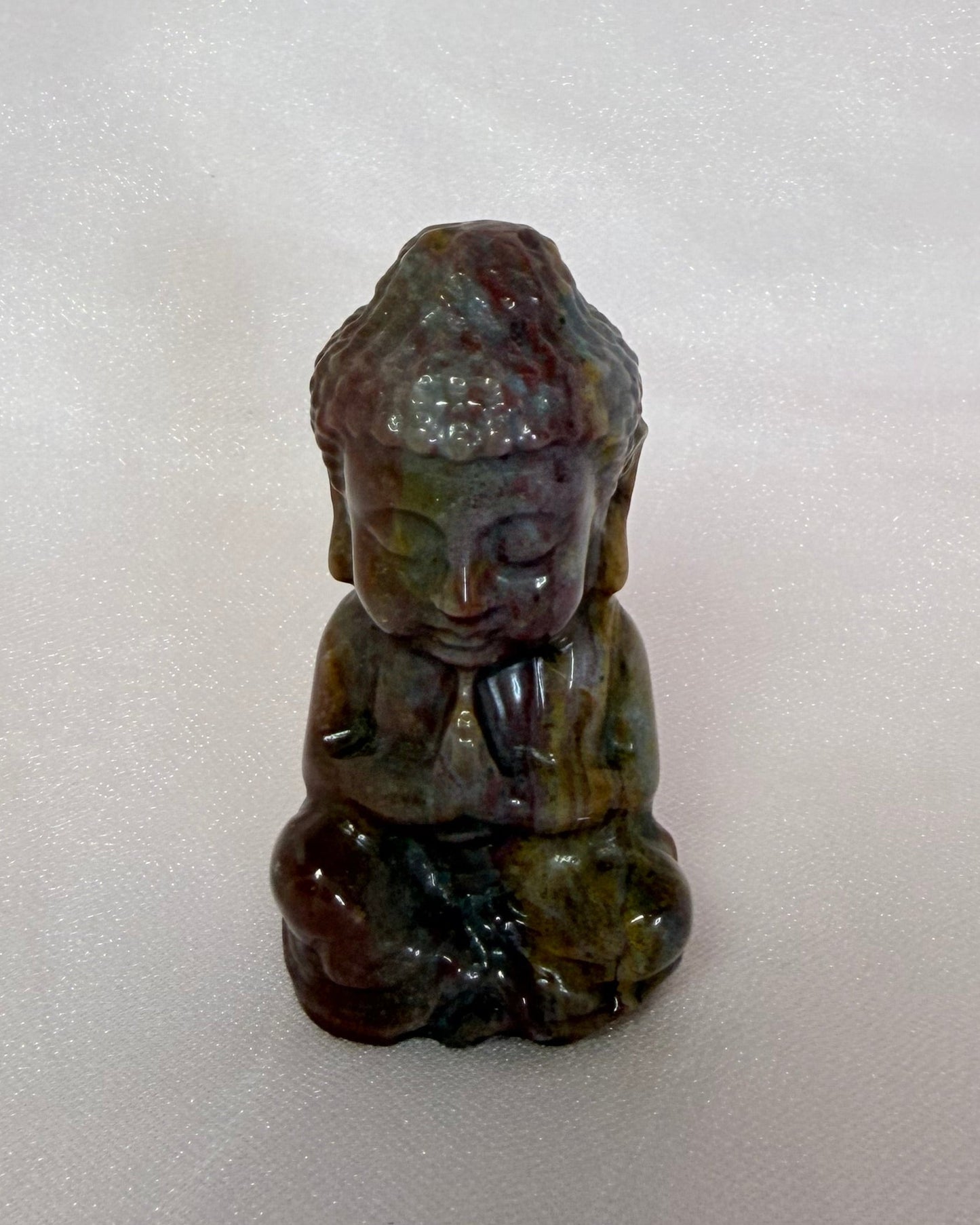 Carved Ocean Jasper Buddha