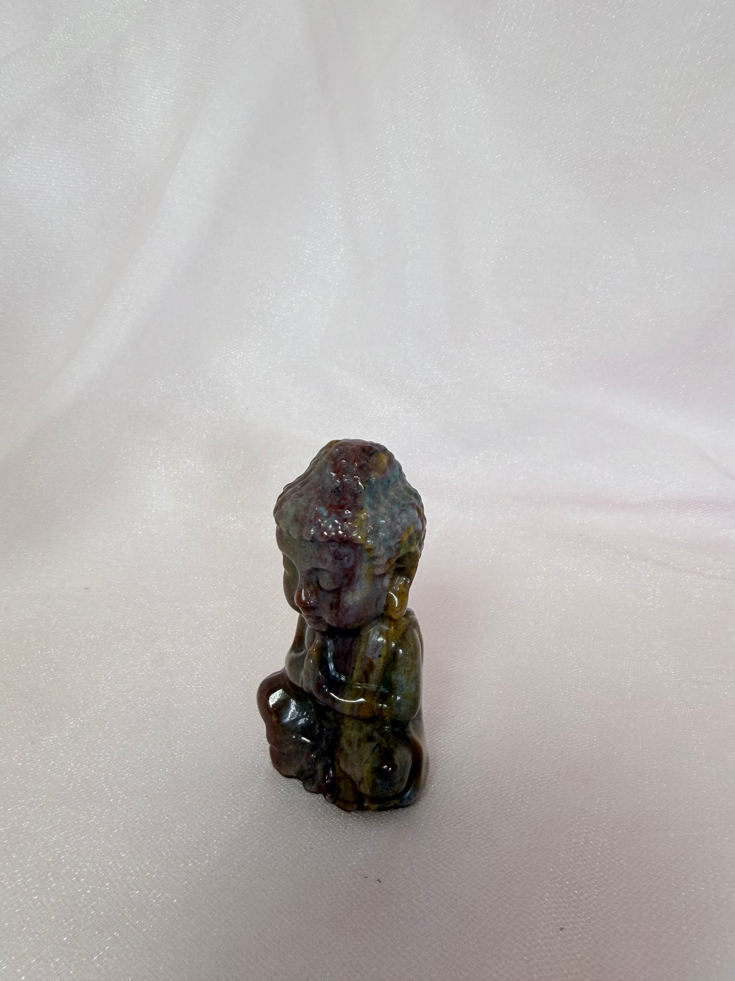 Carved Ocean Jasper Buddha