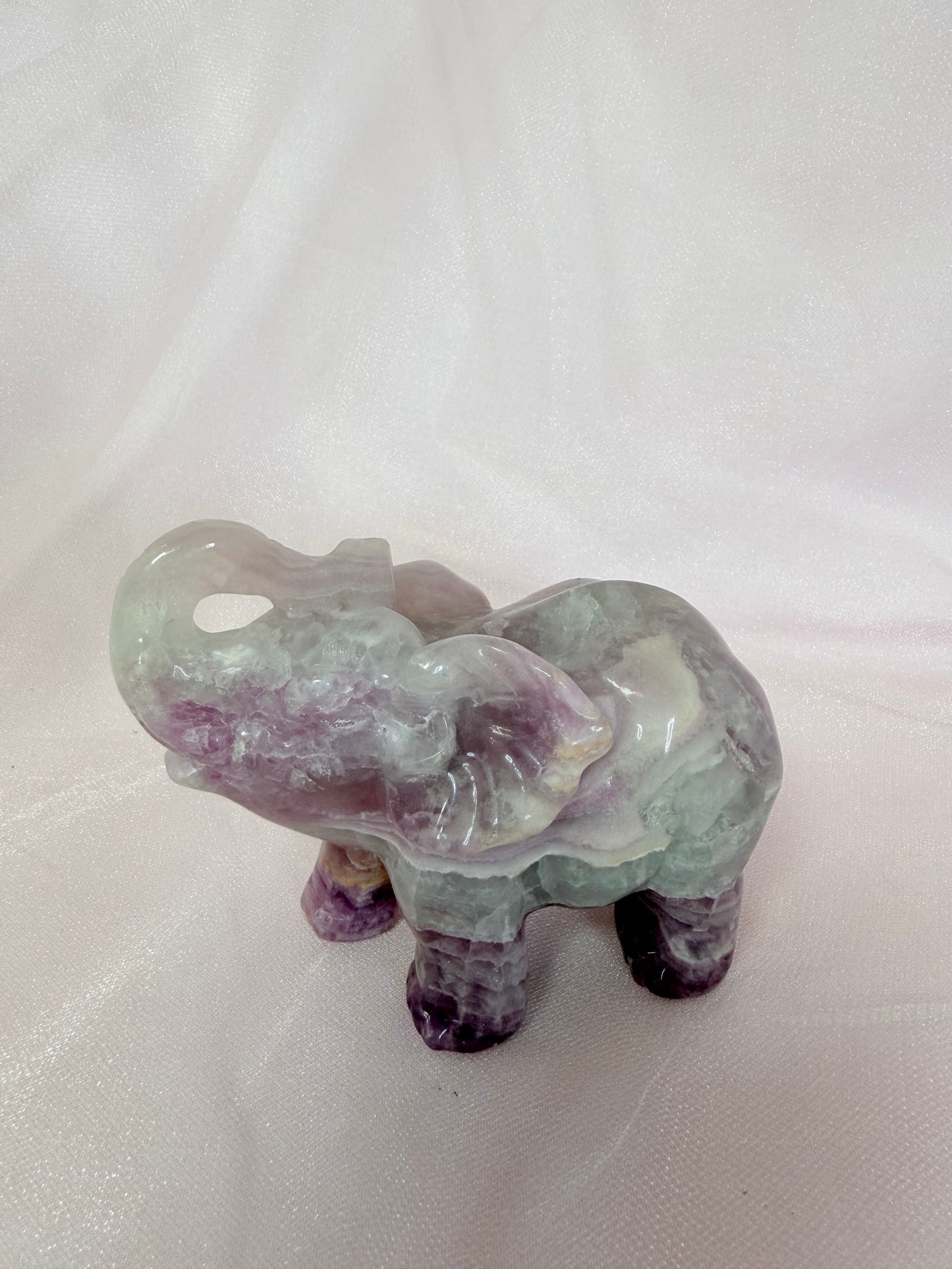Craved Rainbow Flourite Elephant