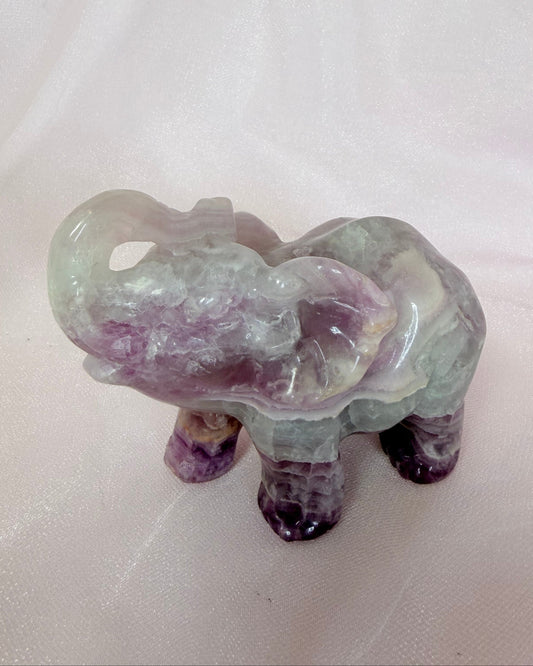 Craved Rainbow Flourite Elephant