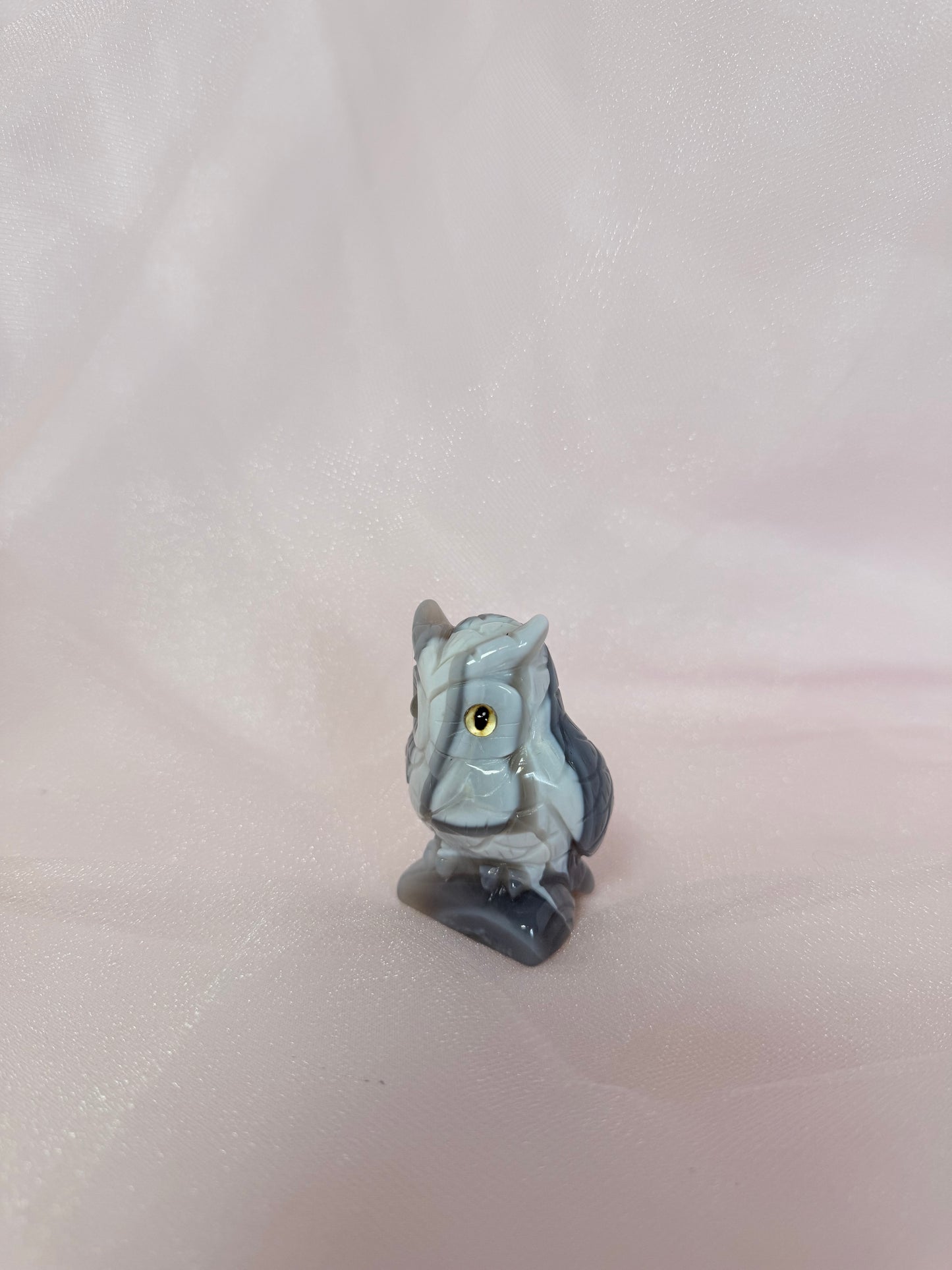 Carved Agate Owl