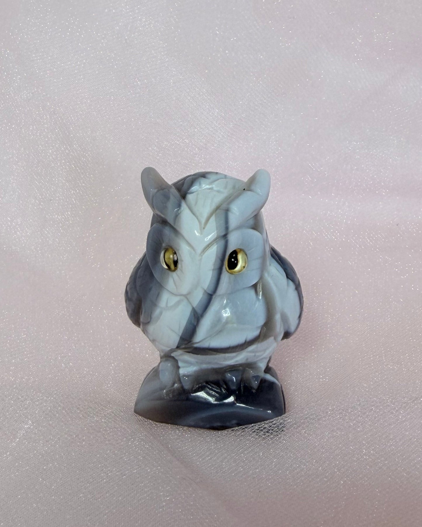 Carved Agate Owl