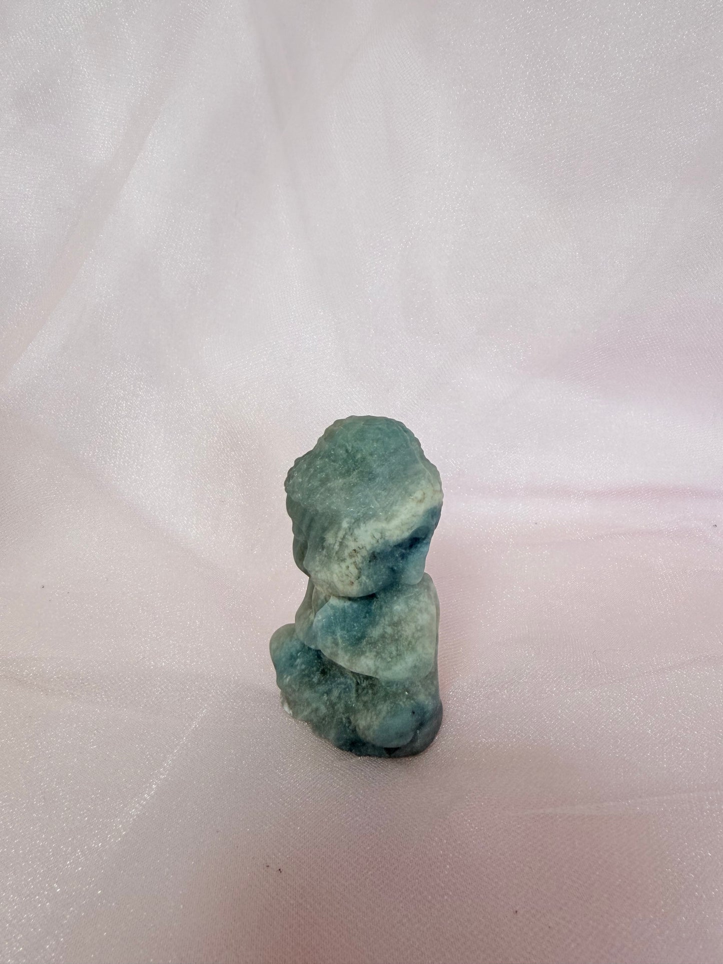 Carved Blue Opal Buddha