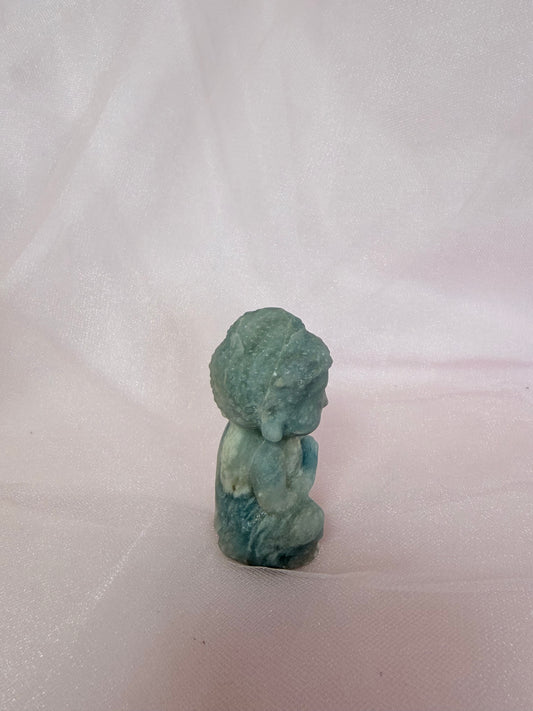 Carved Blue Opal Buddha