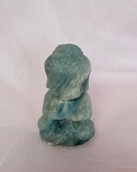 Carved Blue Opal Buddha