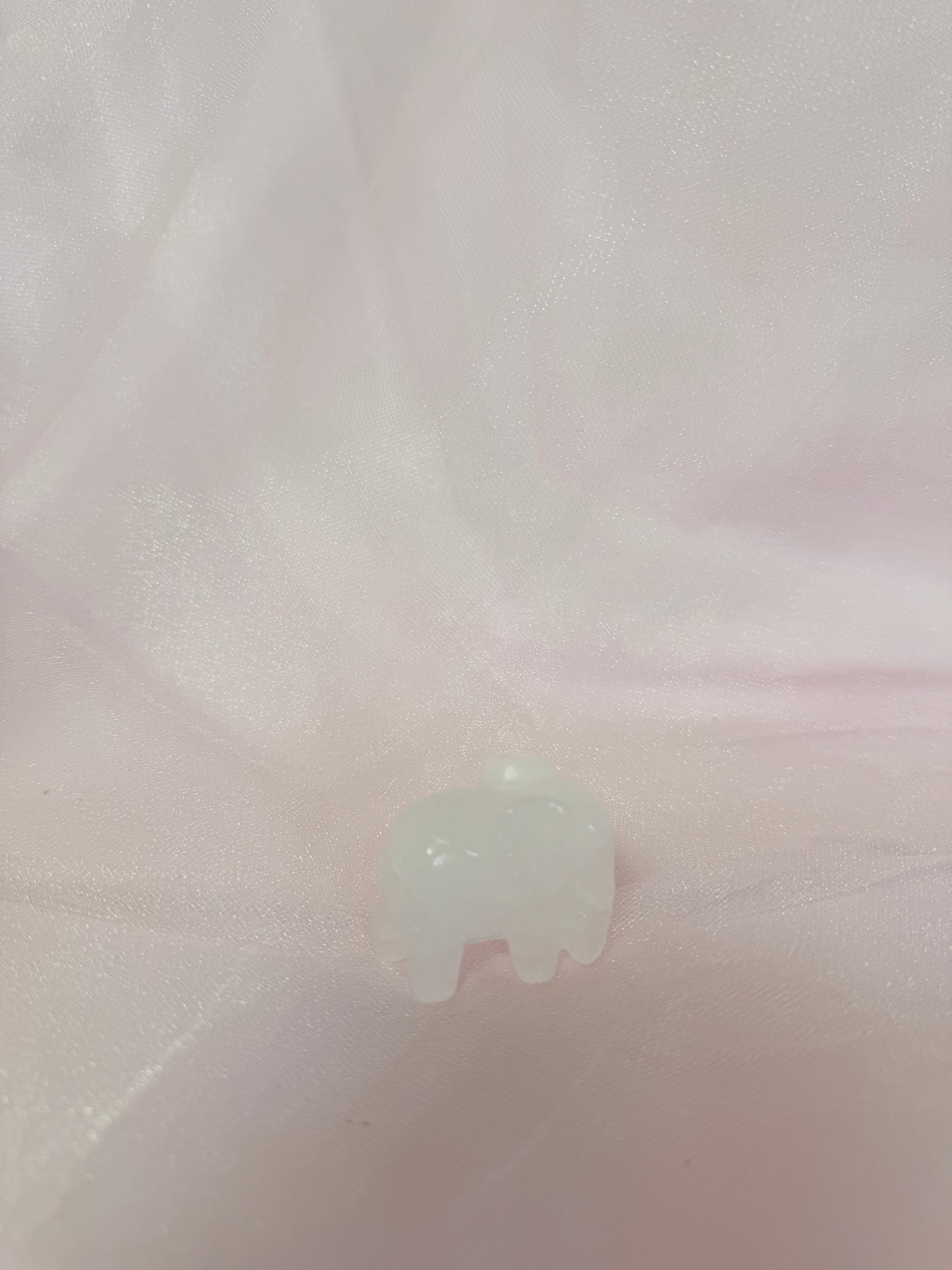 Carved Clear Quartz Elephant