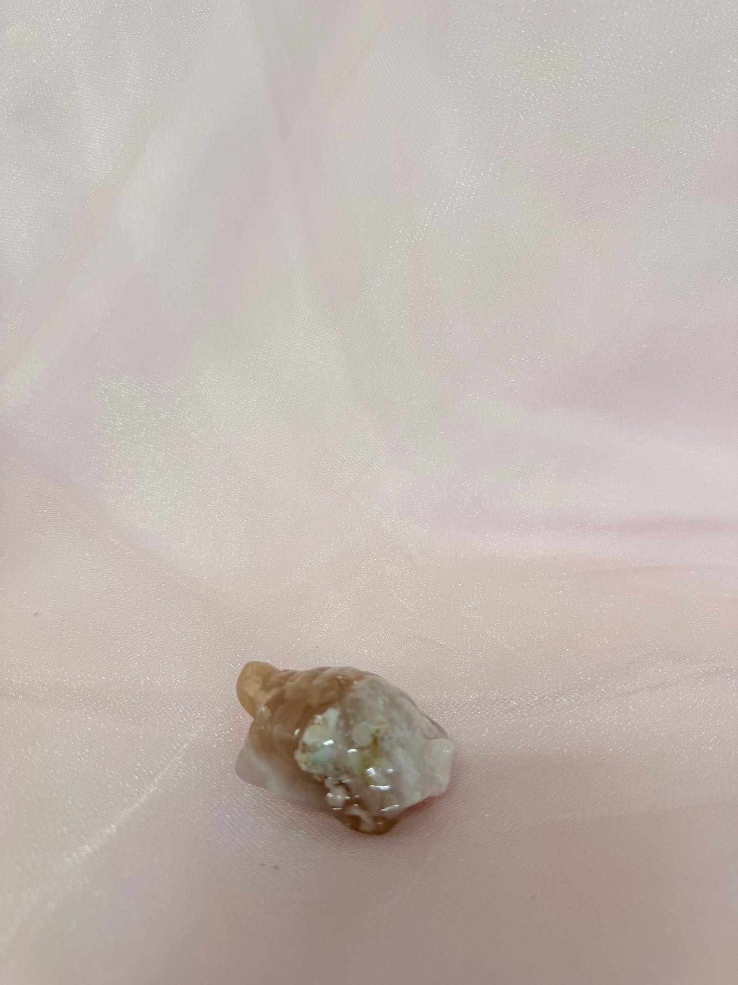 Flower Agate Turtle Carving