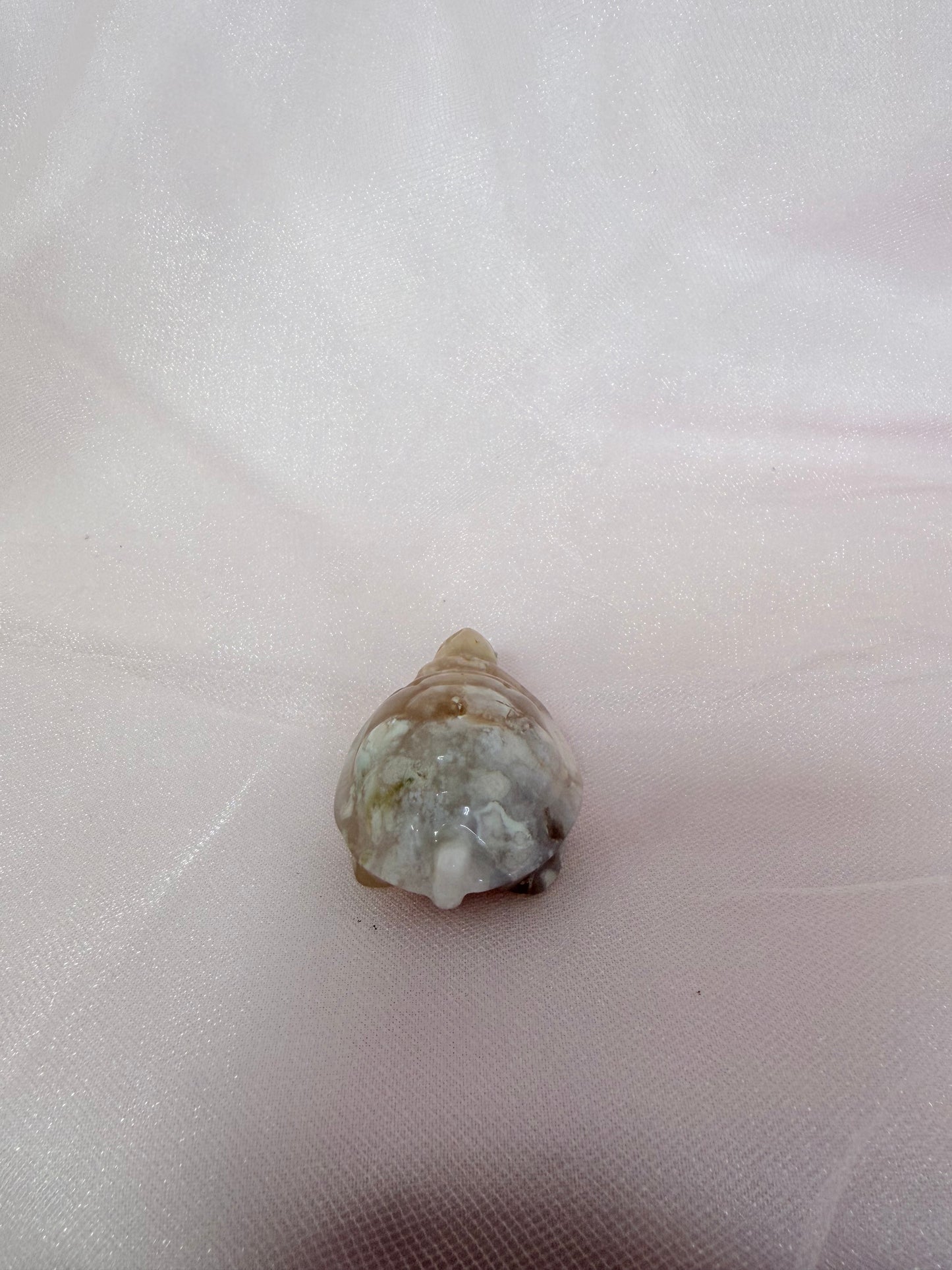 Flower Agate Turtle Carving