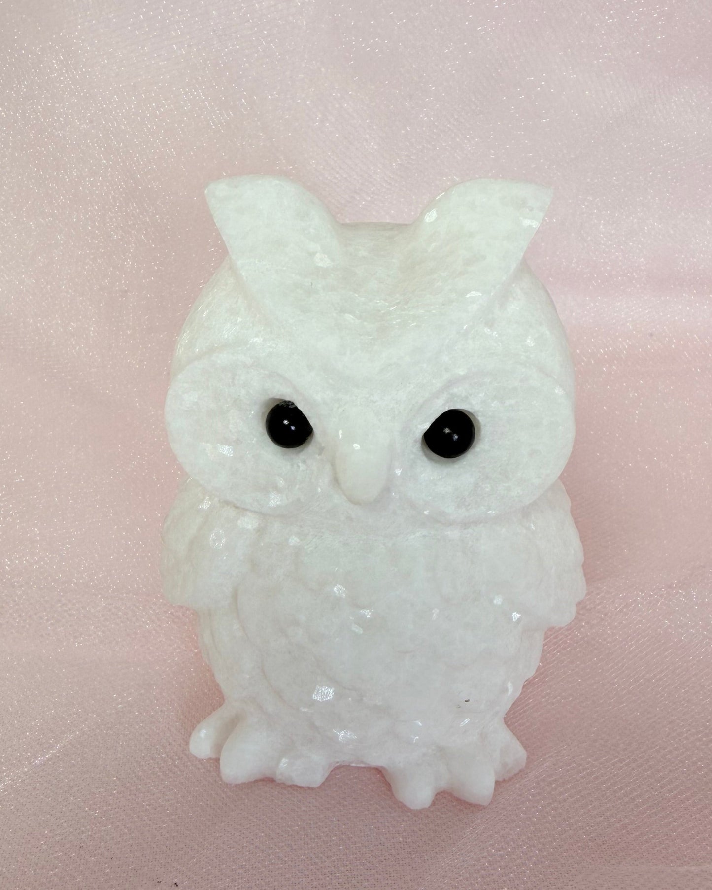Carved White Jade Owl