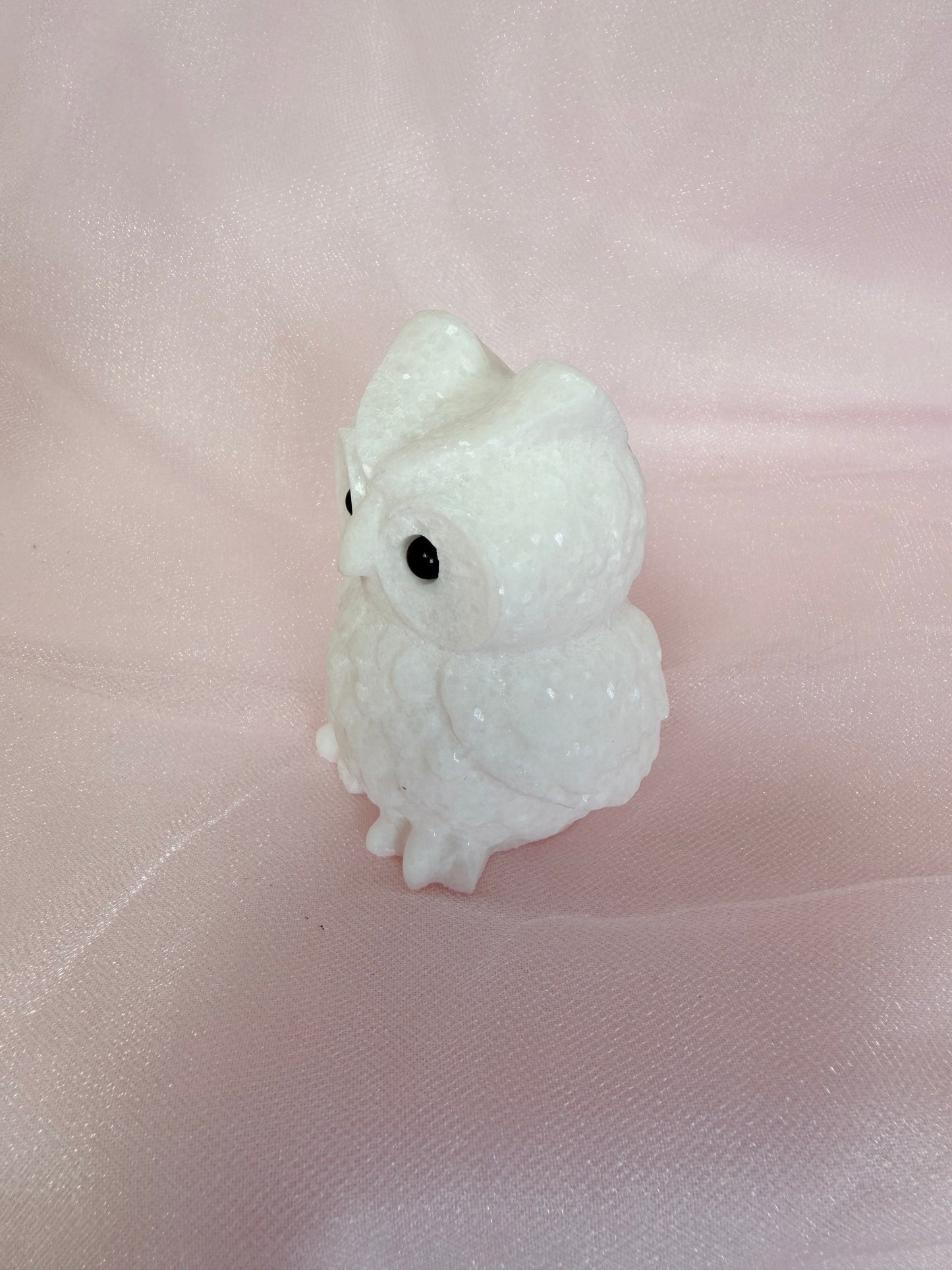 Carved White Jade Owl