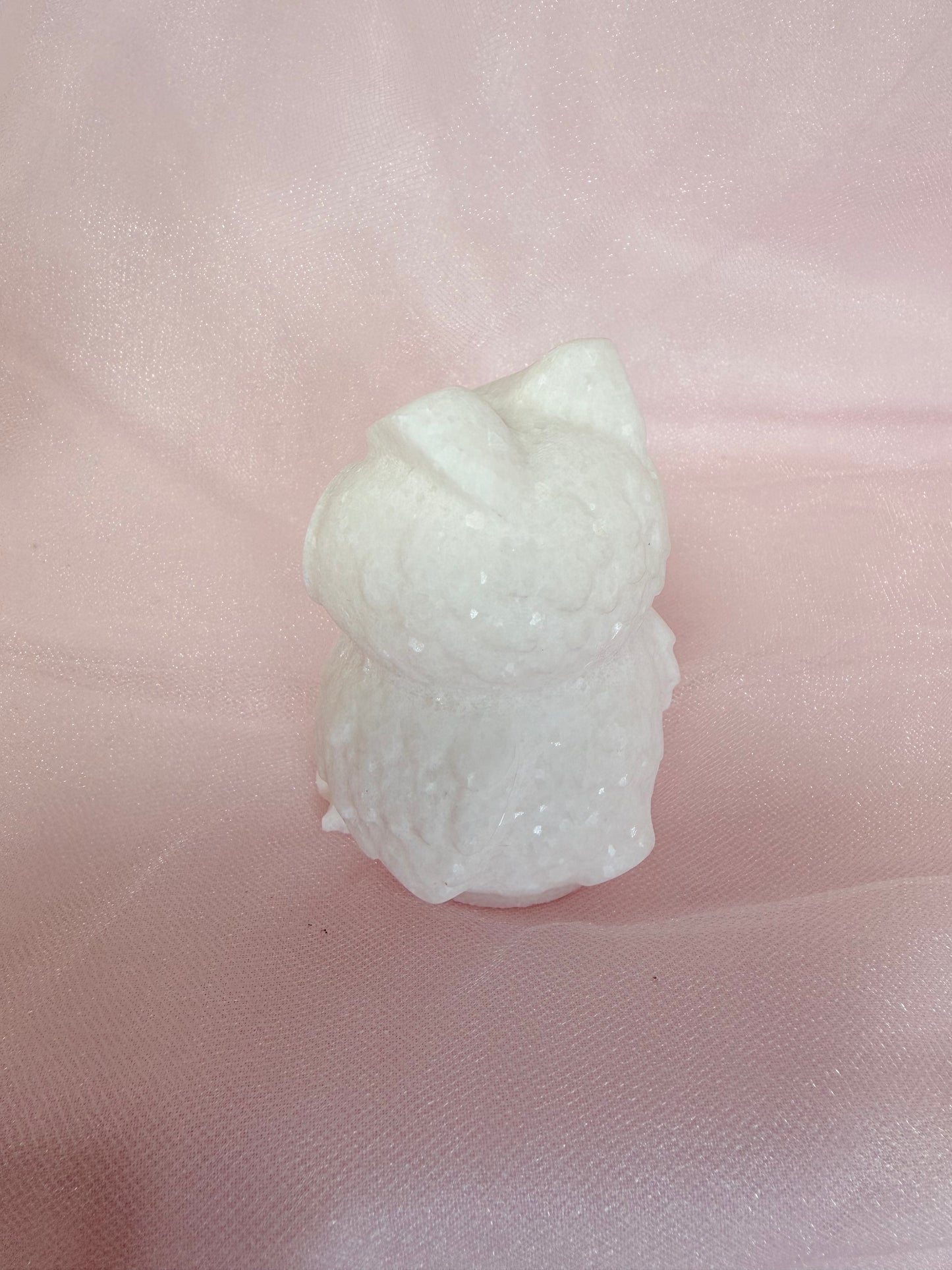 Carved White Jade Owl