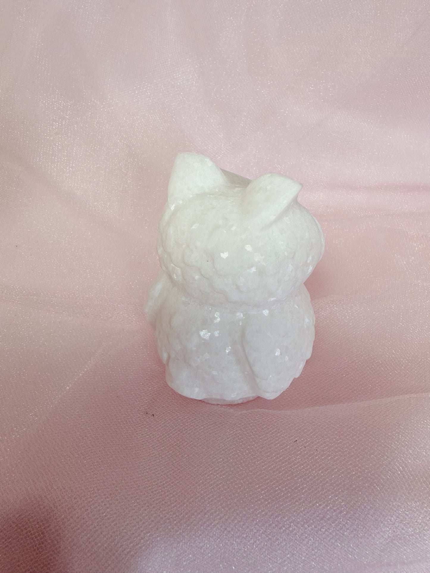 Carved White Jade Owl