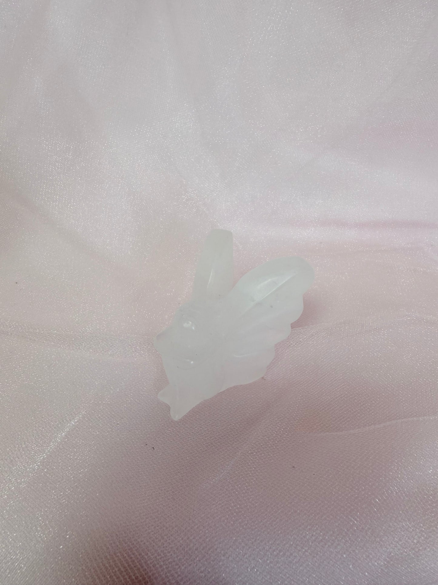Clear Quartz Sitting Fairy Carving