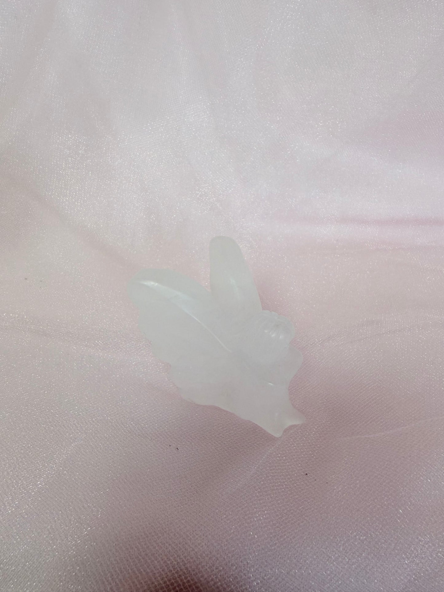 Clear Quartz Sitting Fairy Carving