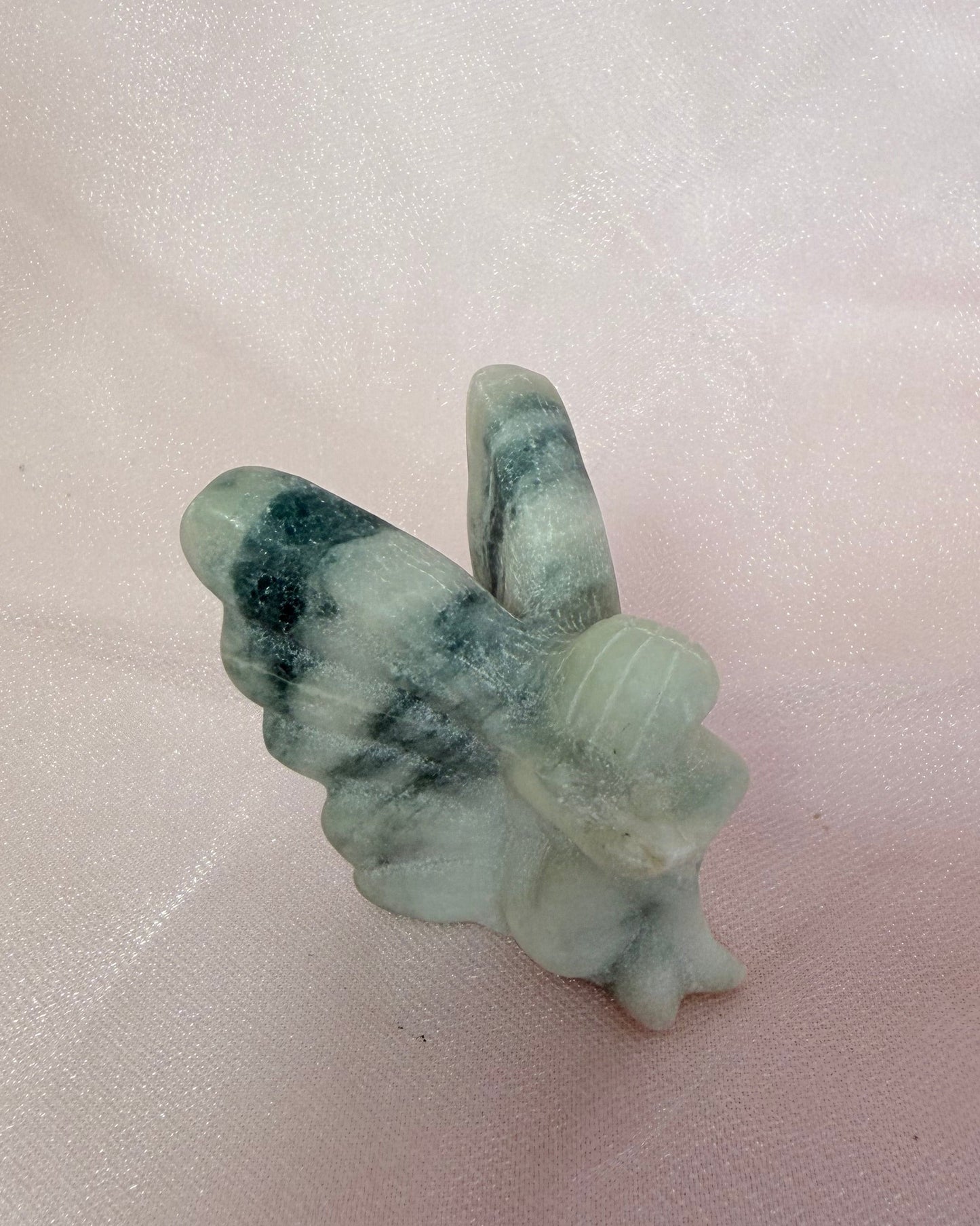 Blue Opal Sitting Fairy Carving
