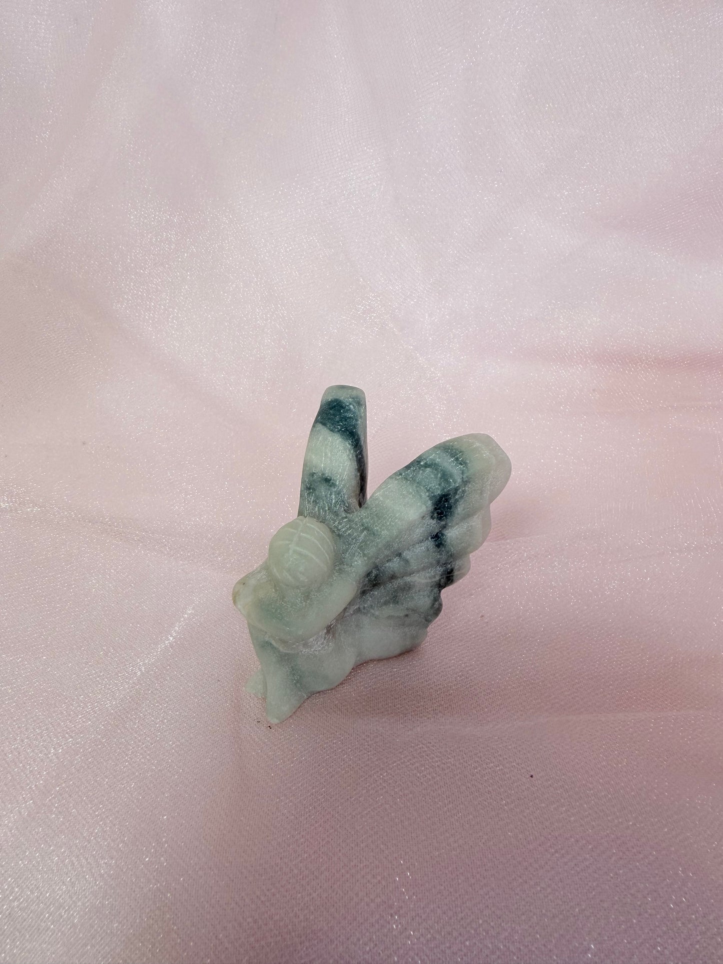 Blue Opal Sitting Fairy Carving