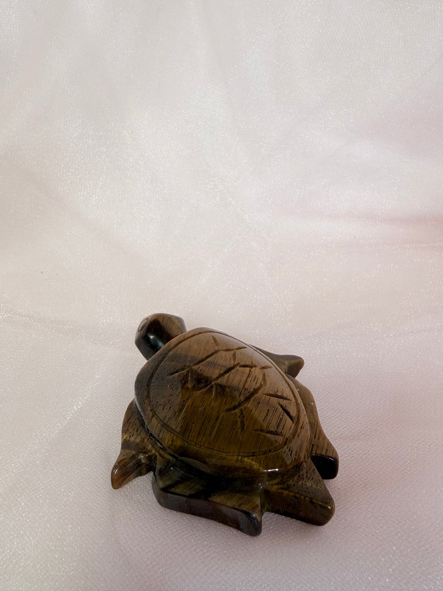Tigers Eye Turtle Carving