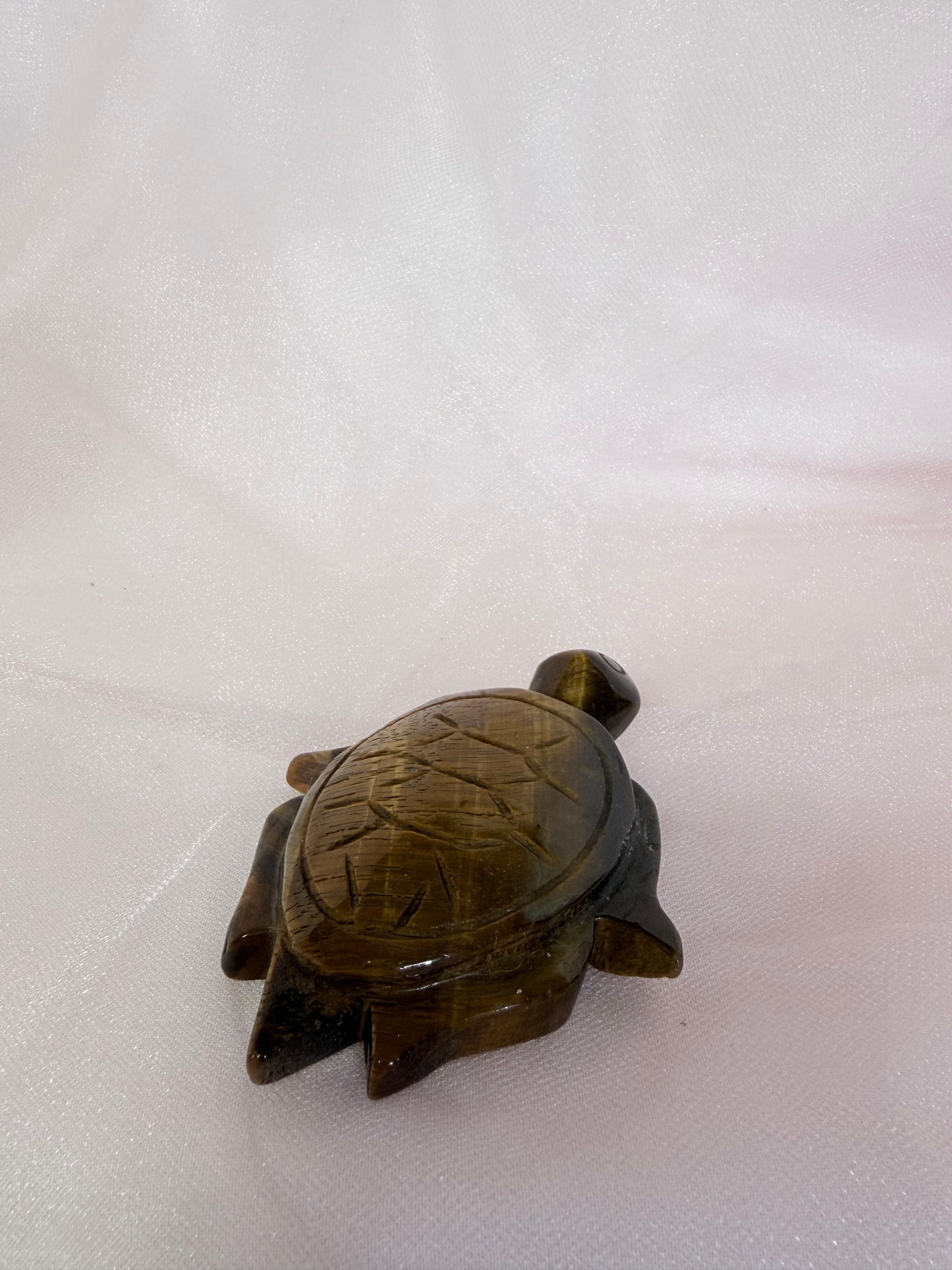 Tigers Eye Turtle Carving